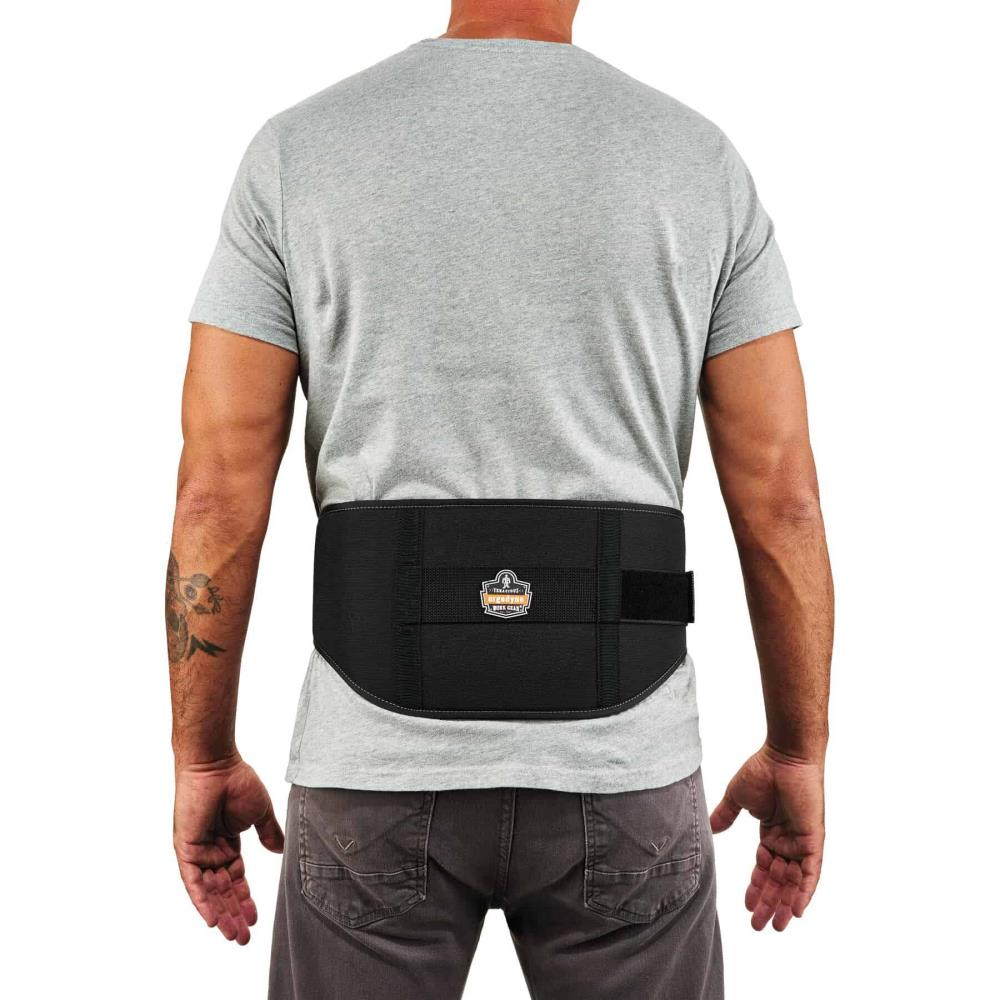 Faja de espalda de nylon negro unisex para adultos de PROFLEX - Talla mediana 11472.