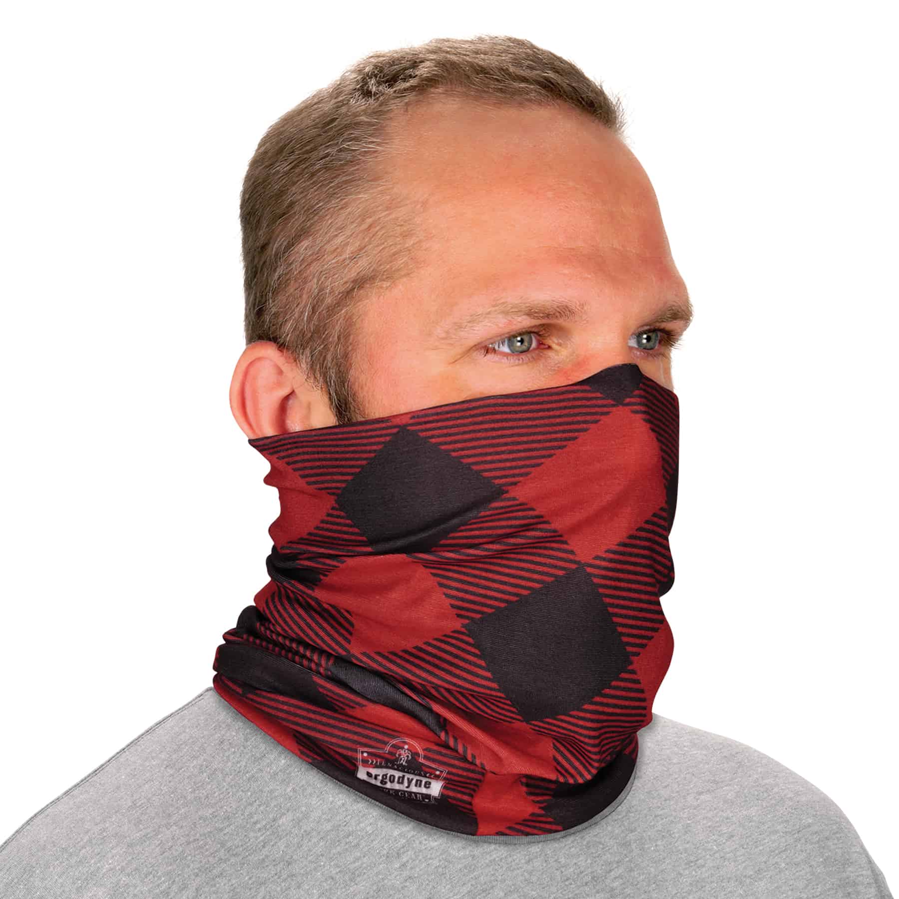 Diadema de Plaid de Búfalo Rojo Sintético para Adultos Unisex Ergodyne 42210