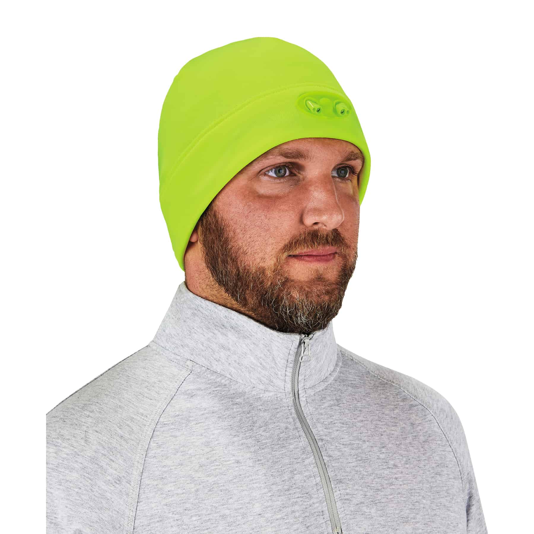 Gorro de punto de forro polar de color lima unisex para adulto Ergodyne 16802