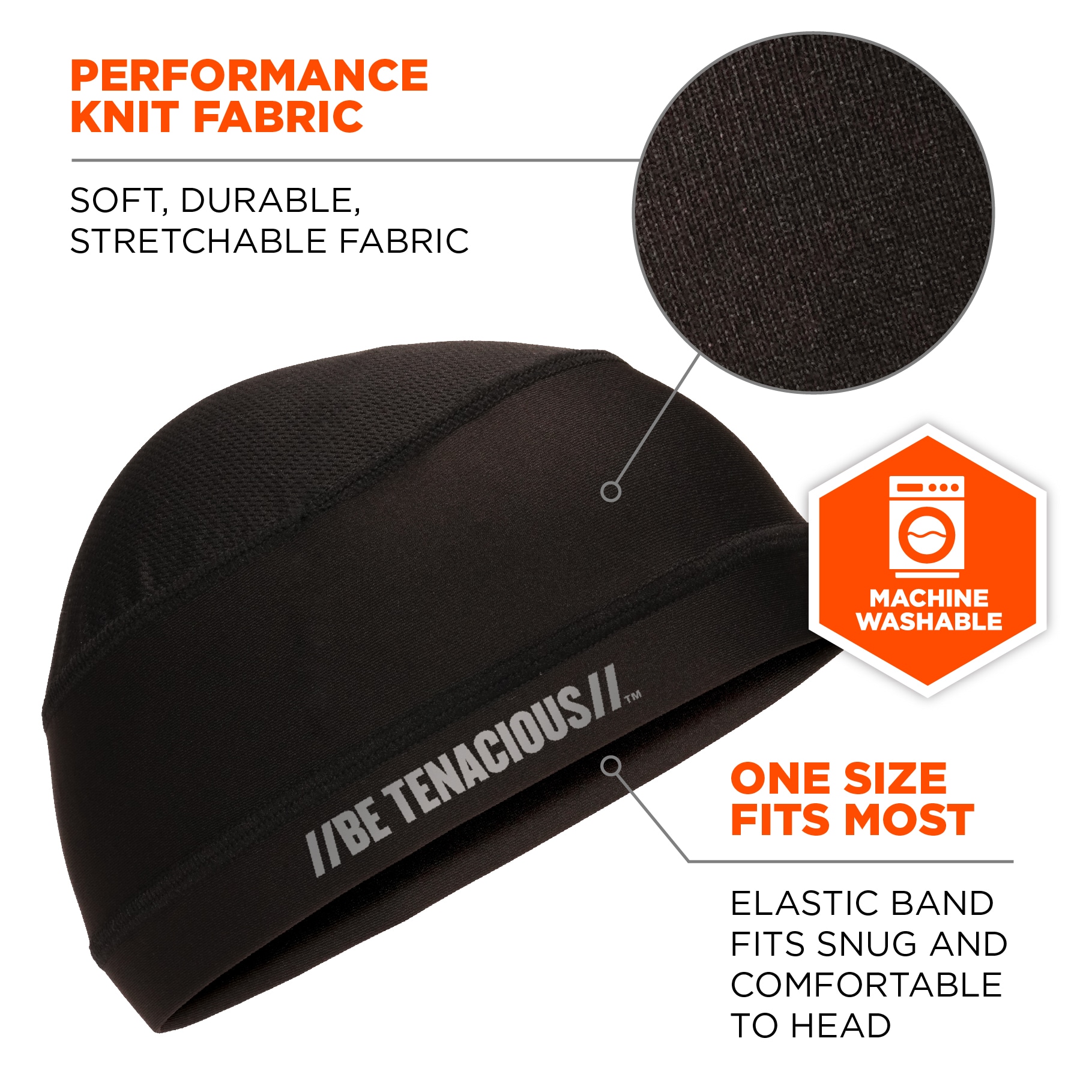 Gorra de enfriamiento sintético negra unisex para adultos Ergodyne 12686