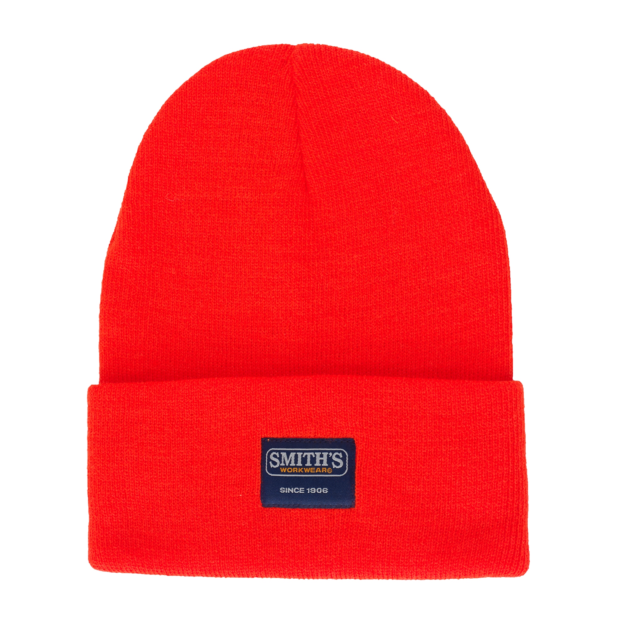 Gorro tejido de modacrílico color naranja láser para adultos unisex de Smith's Workwear