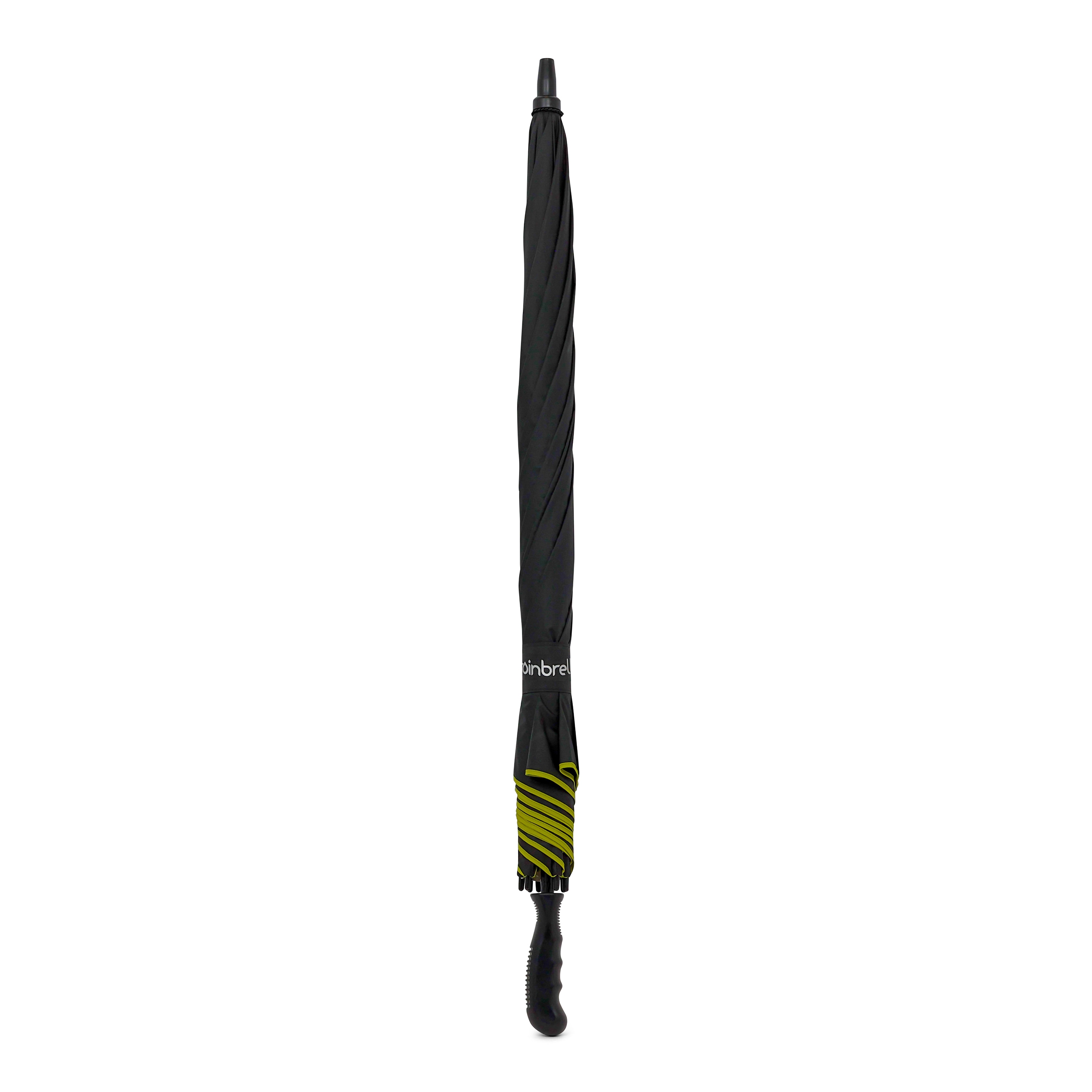Paraguas de golf negro de 62 pulgadas con revestimiento impermeable