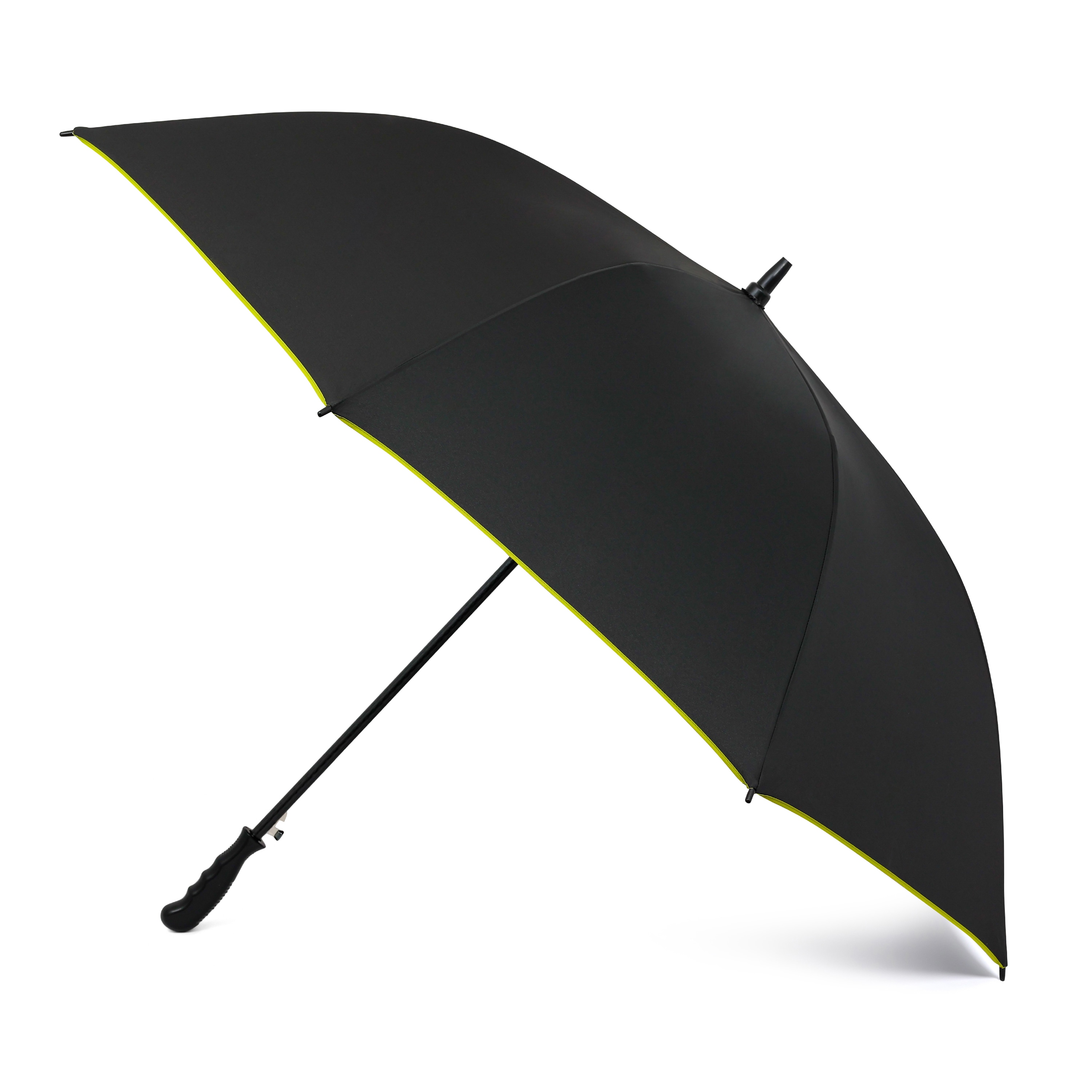 Paraguas de golf negro de 62 pulgadas con revestimiento impermeable