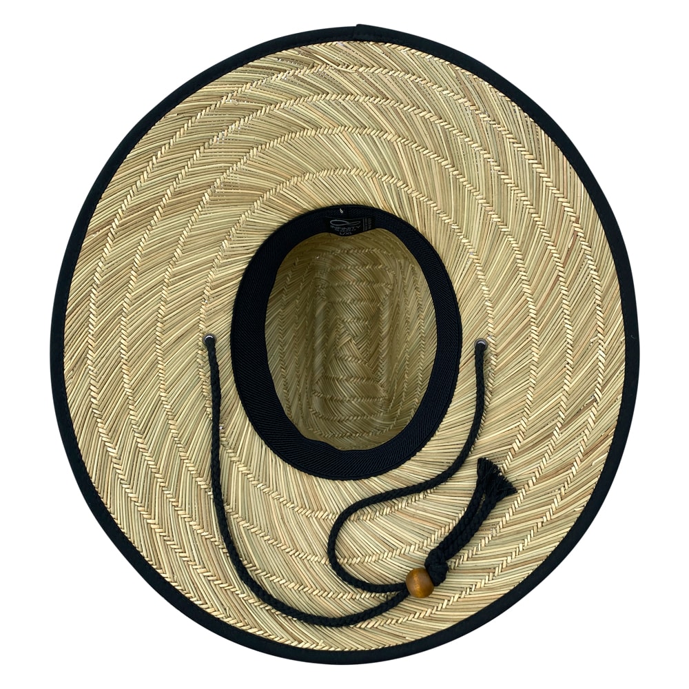 Sombrero de ala ancha de paja en tonos marrón/negro para hombres de Infinity Brands MW21-044CRA