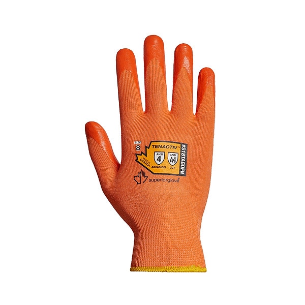 Guantes resistentes al corte Superior Glove, Nivel de corte A4, calibre 18, naranja - S18TAGOFN-9