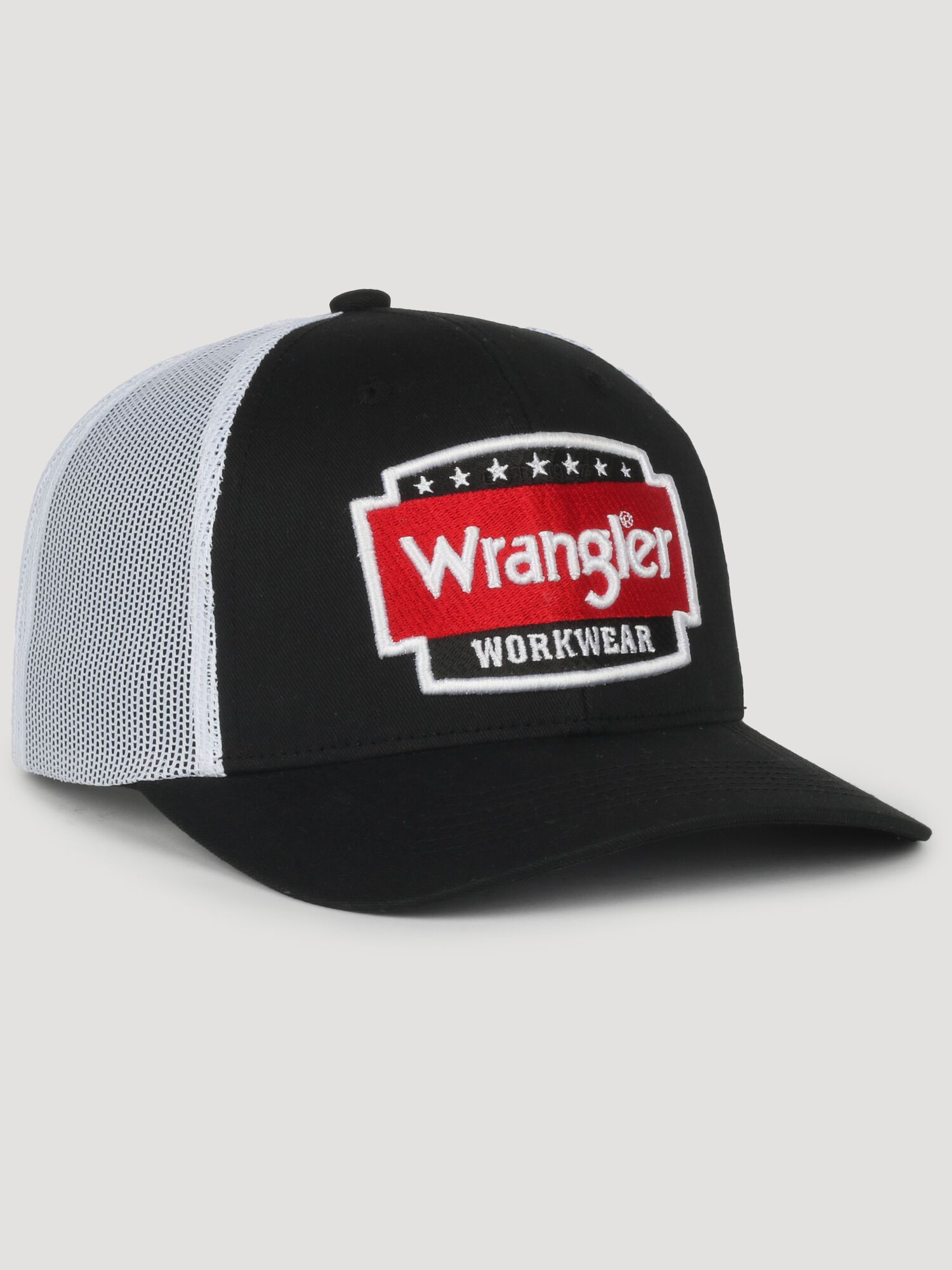 Gorra Trucker de algodón/poliéster en negro/blanco unisex para adultos Wrangler