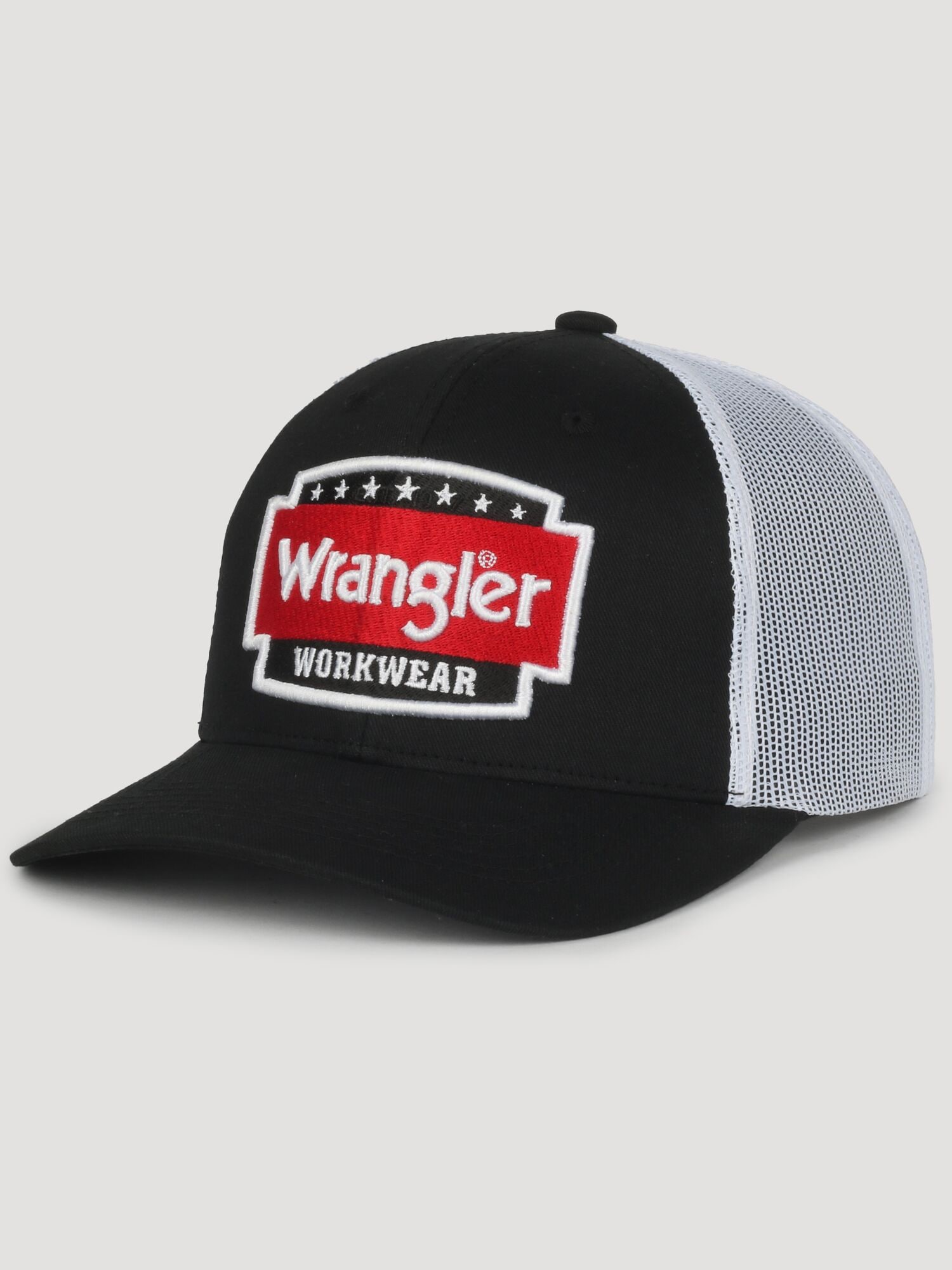 Gorra Trucker de algodón/poliéster en negro/blanco unisex para adultos Wrangler