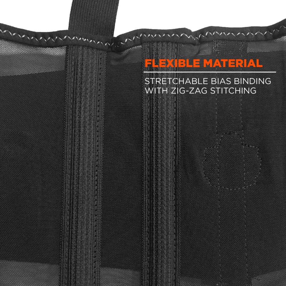Faja de espalda de espandex negro unisex para adultos PROFLEX - Grande 11384