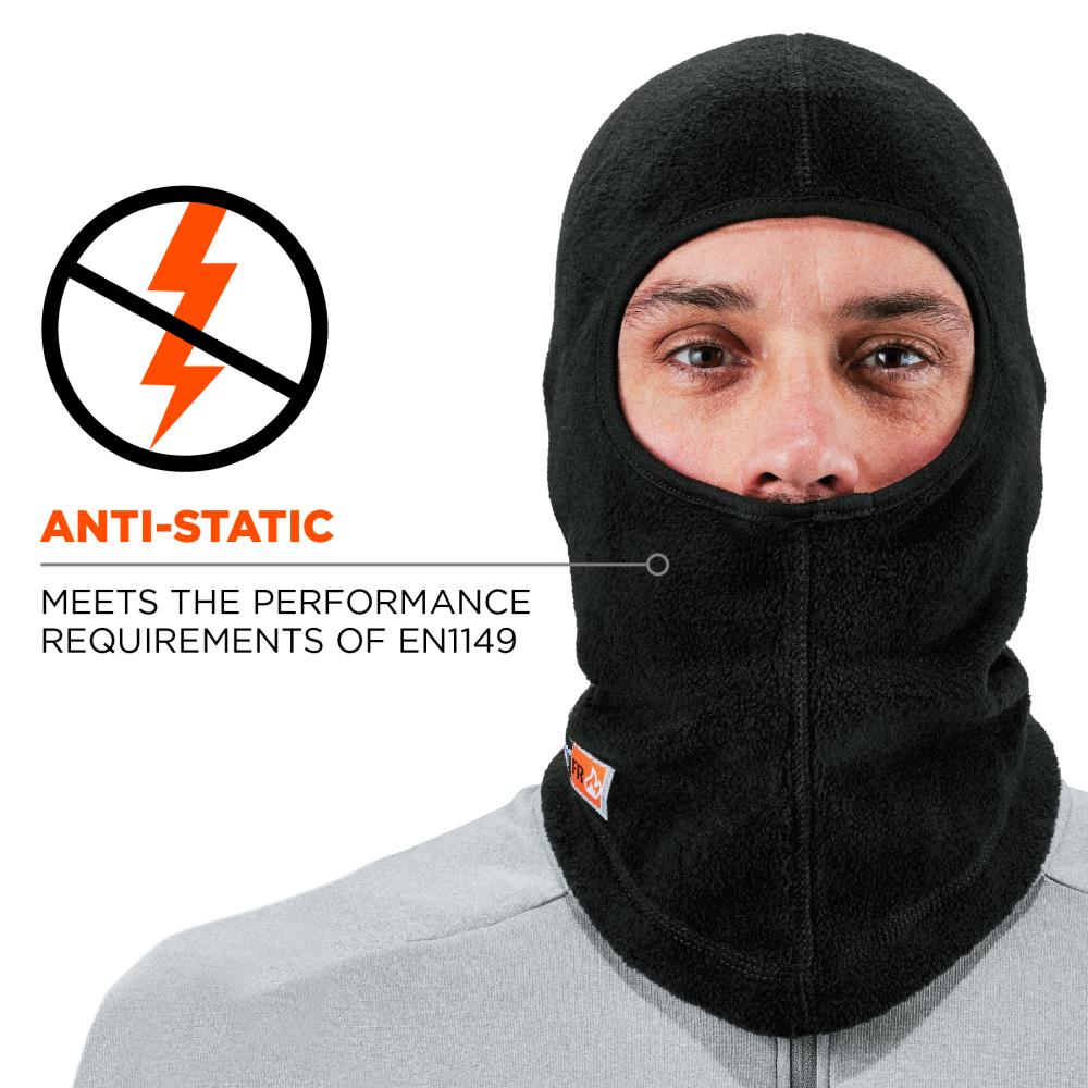 Balaclava de mezcla de algodón modacrílico negro N-Ferno 16828