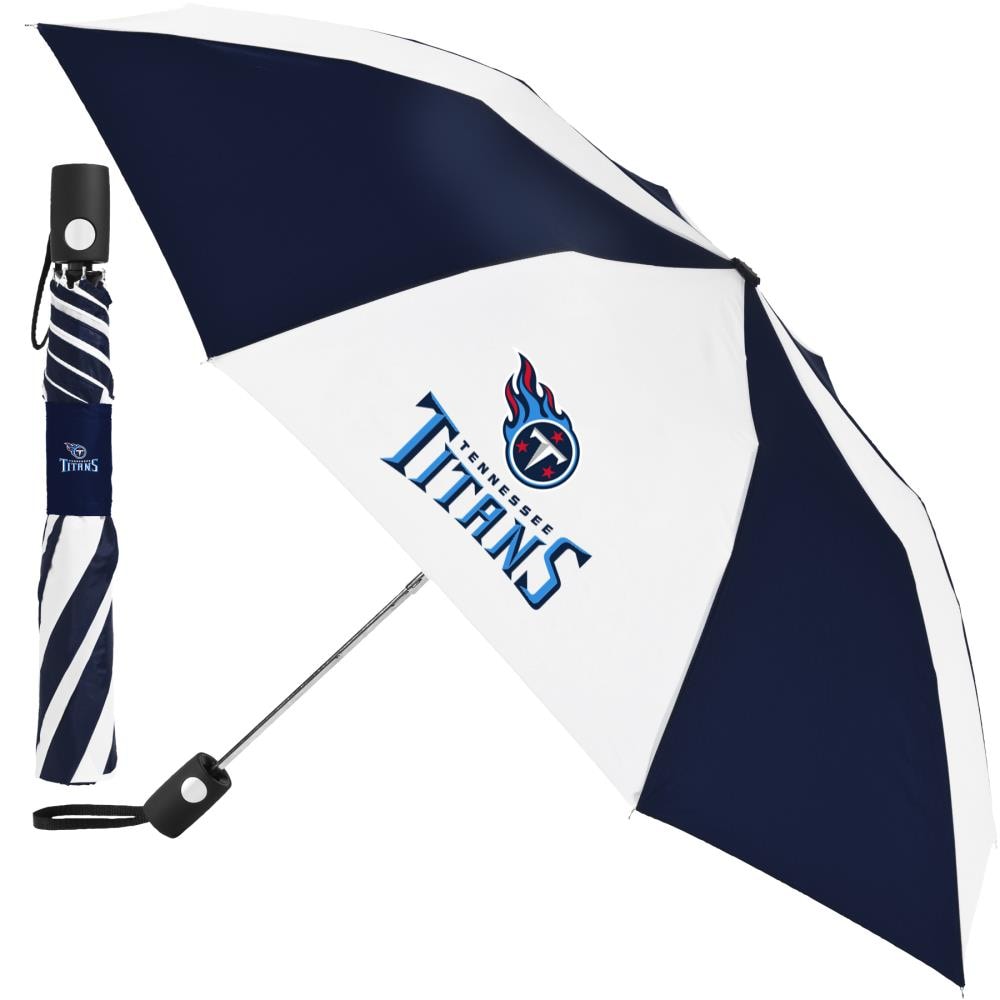 Paraguas plegable para auto de los Tennessee Titans de la NFL, azul y blanco de 19 pulgadas