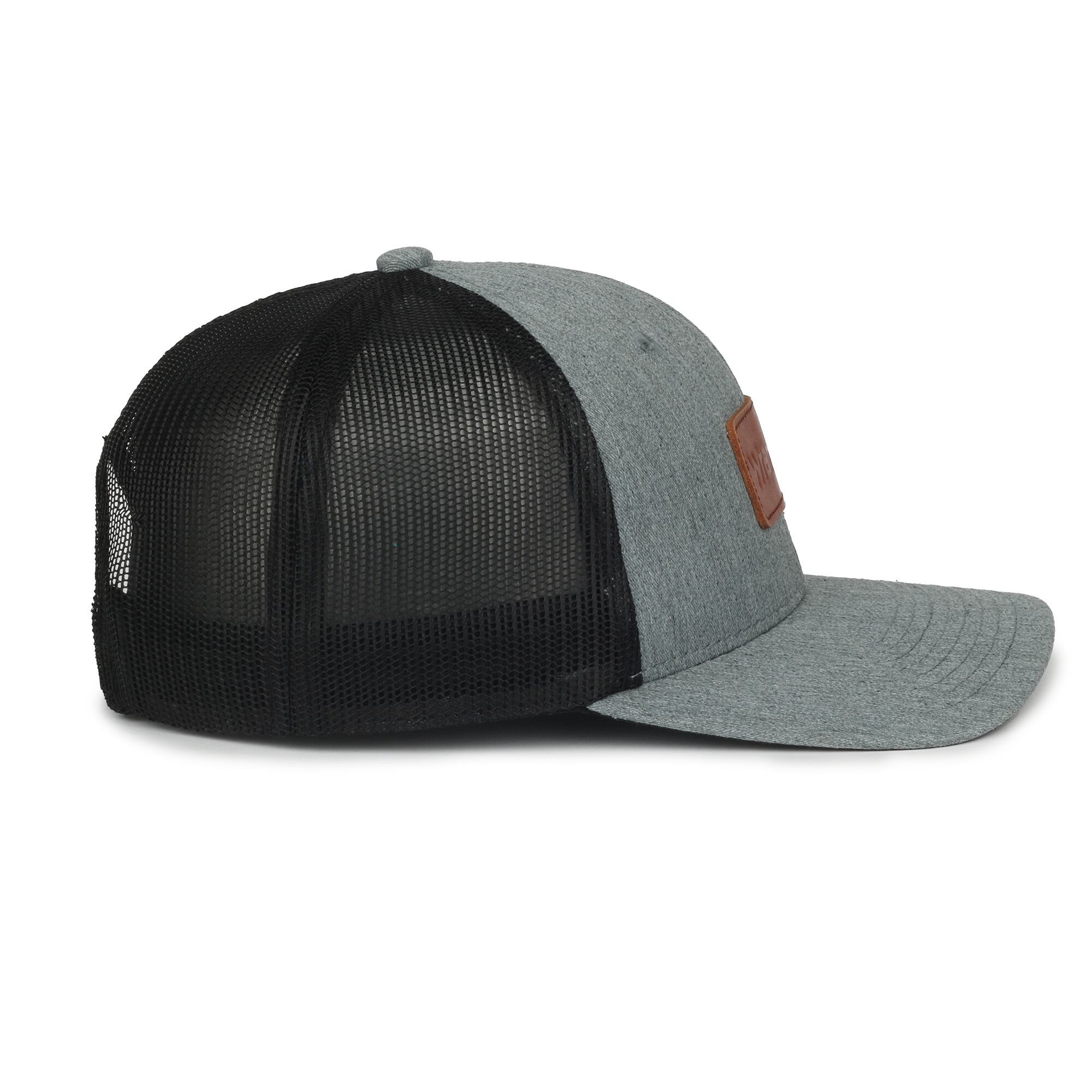Gorra de béisbol de algodón/poléster unisex para adultos en gris claro/negro jaspeado para exteriores