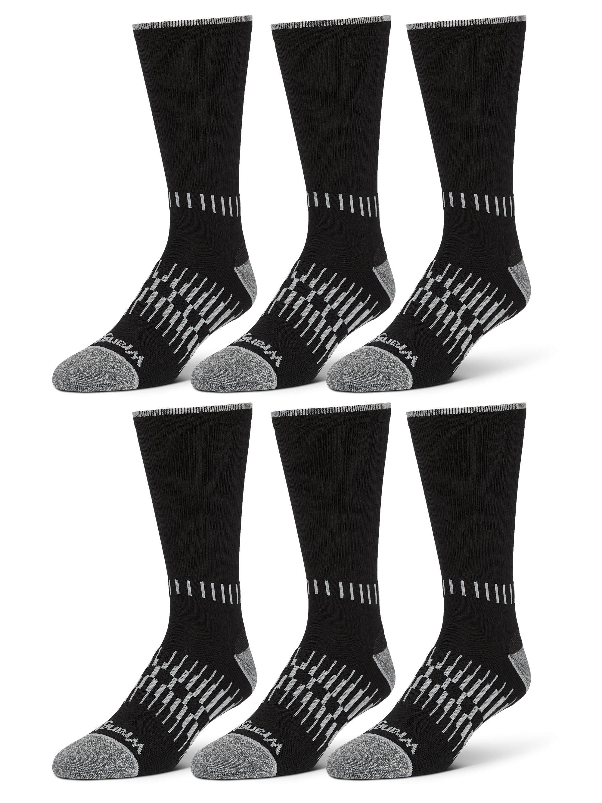 Calcetines de tripulación de nailon para hombres de Wrangler, paquete de 4 pares de tamaño mediano