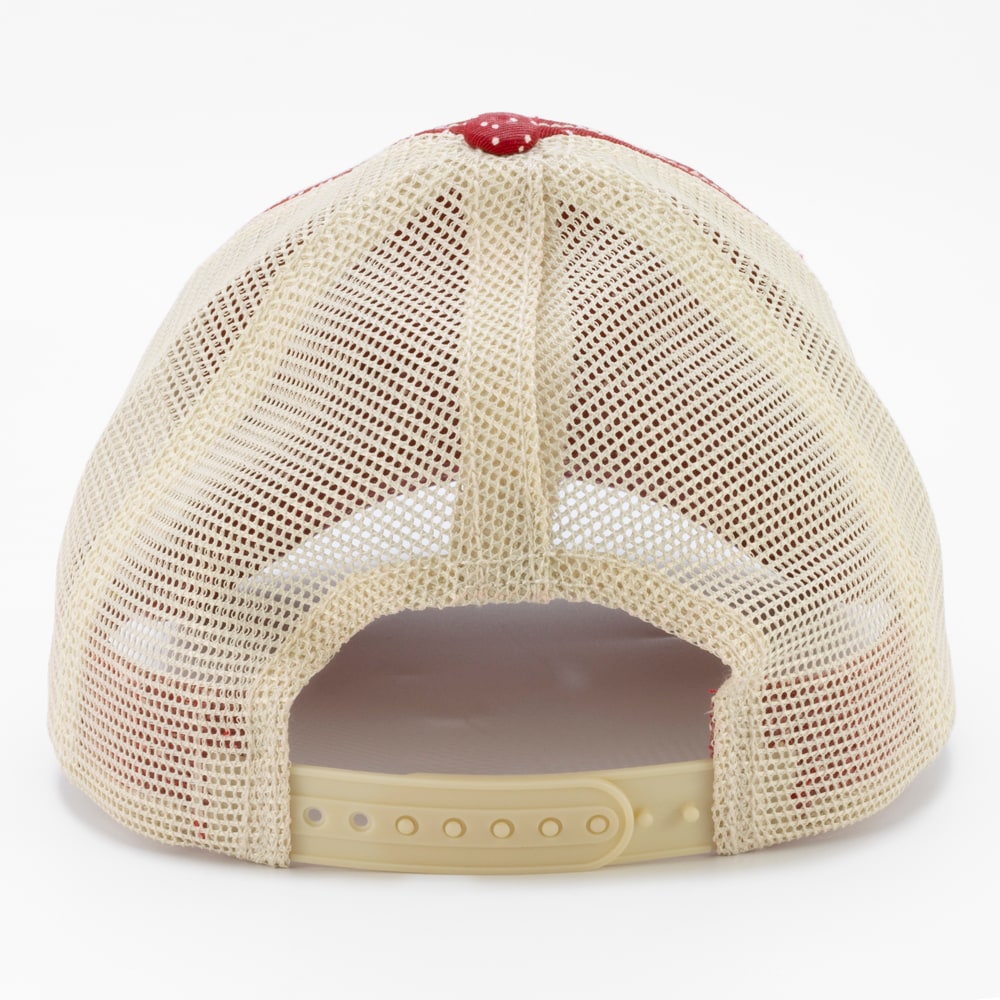 Gorra de béisbol de algodón rojo con lunares/khaki para mujeres de Infinity Brands LOW-1447-GF