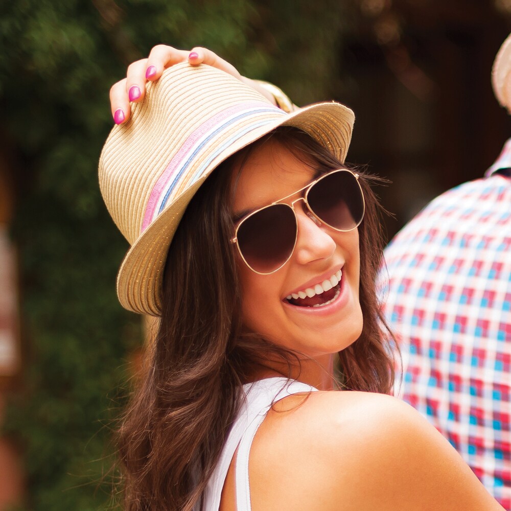 Lentes de sol de plástico dorado para mujer Hillman 2HE-86938-9