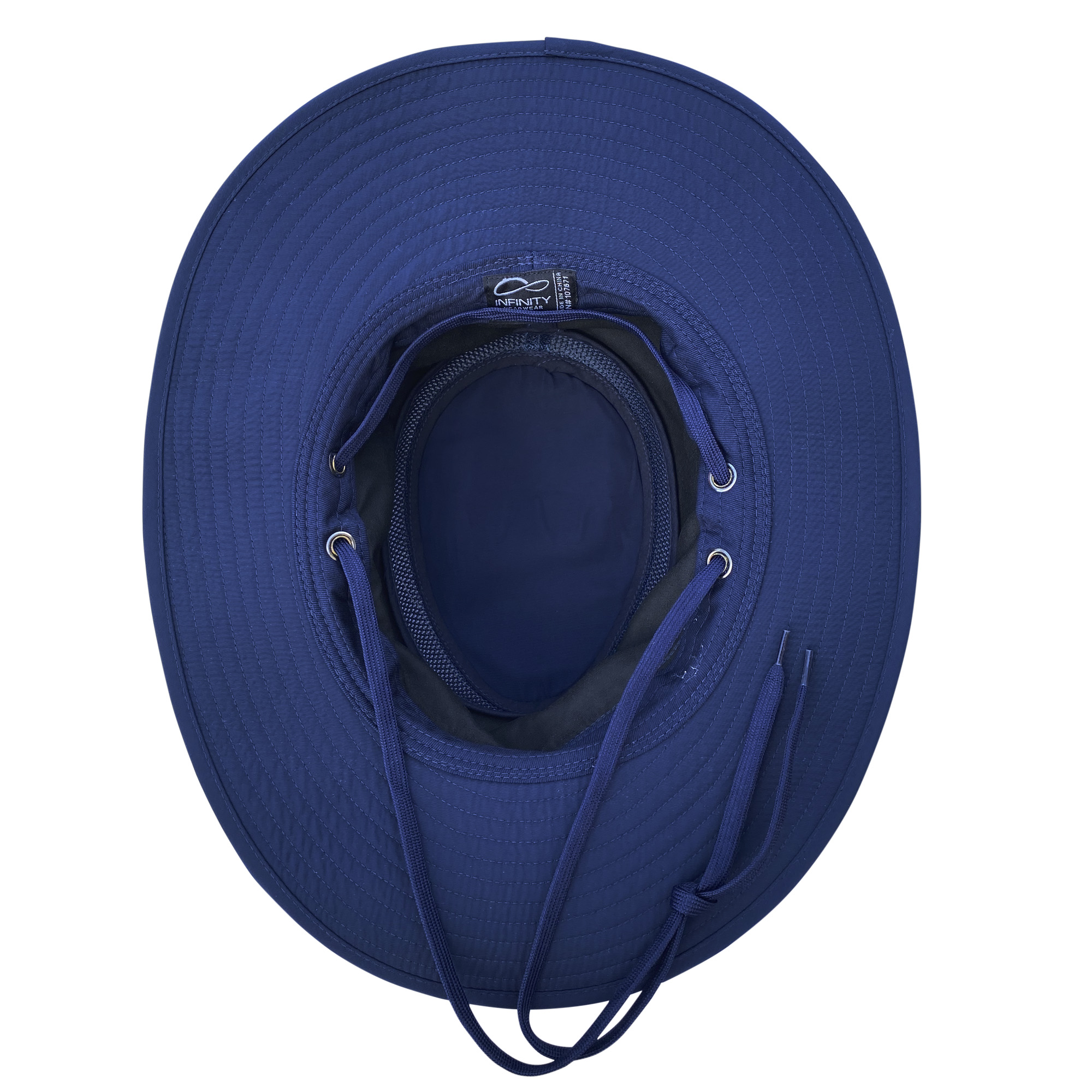 Sombrero de ala ancha de poliéster para mujer en color azul marino, tamaño grande/extragrande MW21-110CRB L/XL