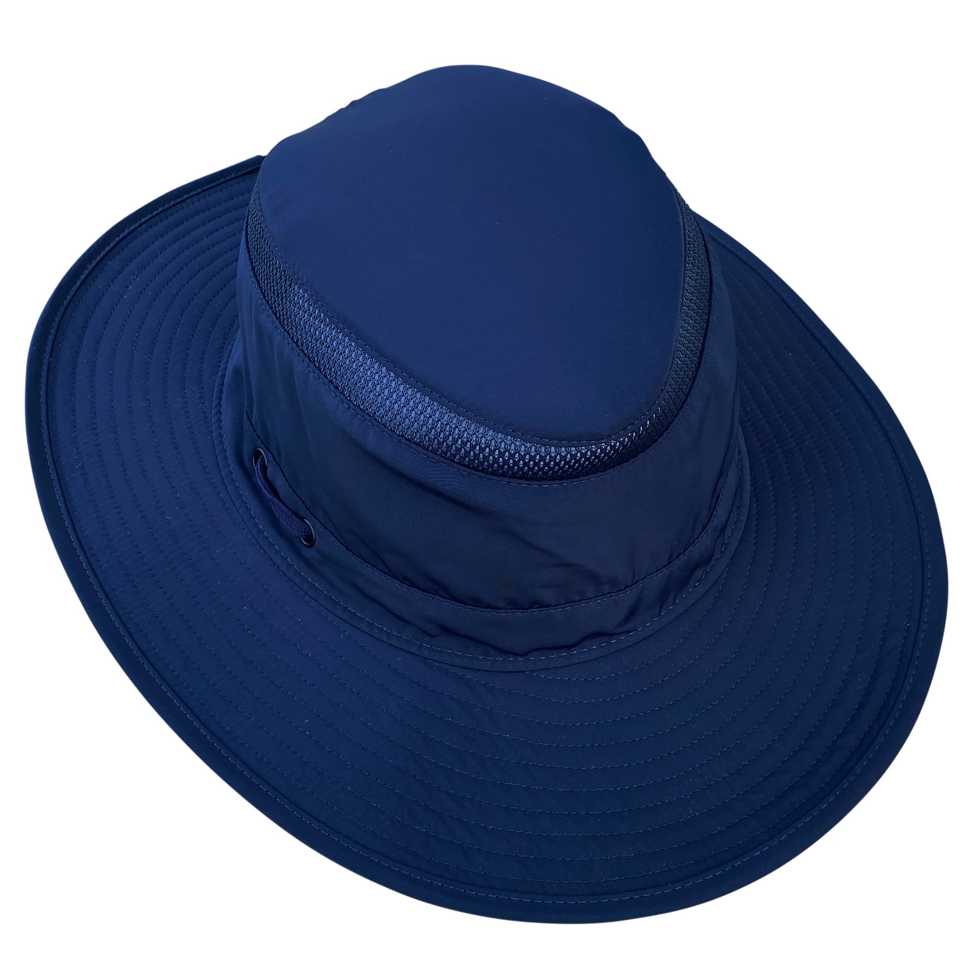 Sombrero de ala ancha de poliéster para mujer en color azul marino, tamaño grande/extragrande MW21-110CRB L/XL