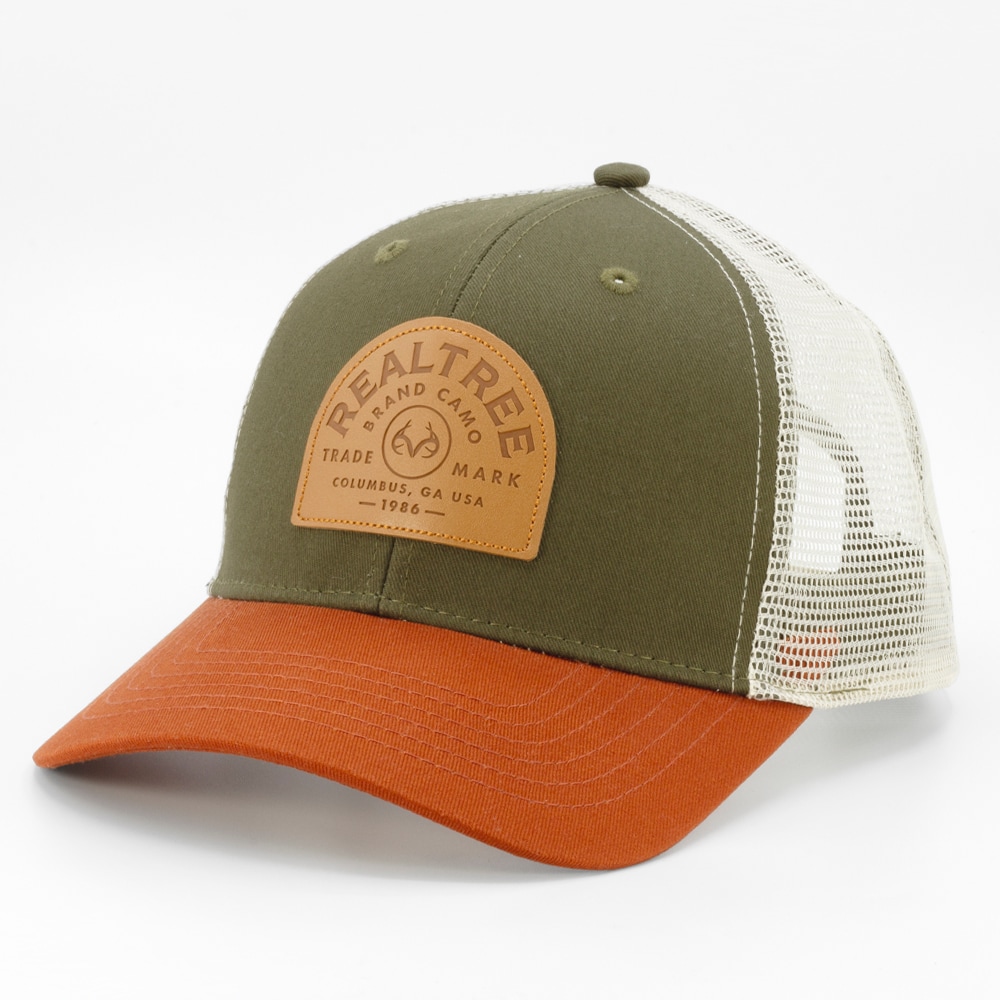 Gorra de béisbol de algodón para hombre en colores oliva/naranja quemado/caqui de Realtree RTR-1090-GS