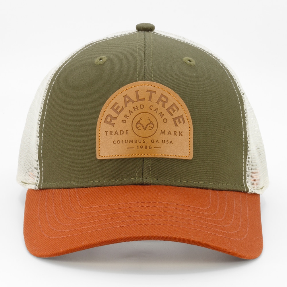 Gorra de béisbol de algodón para hombre en colores oliva/naranja quemado/caqui de Realtree RTR-1090-GS