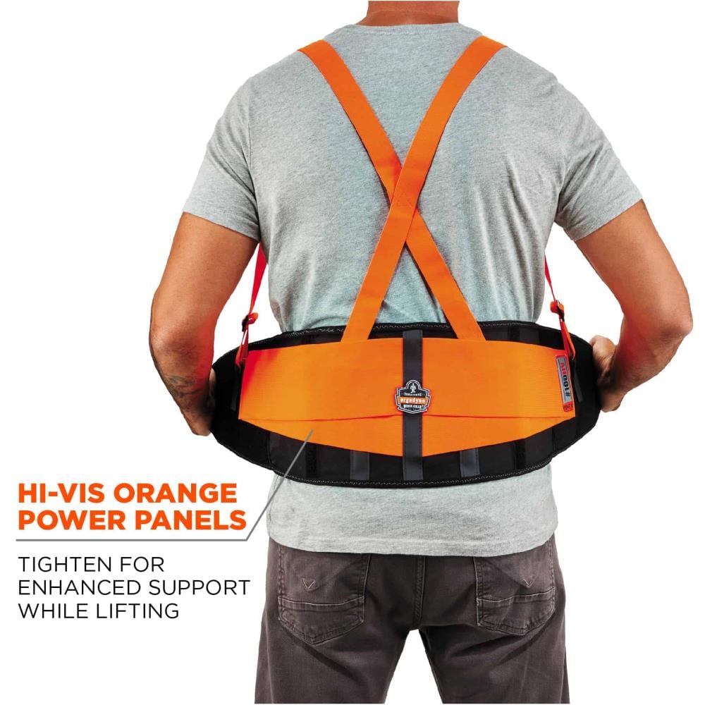 Faja de espalda de Spandex naranja para adulto unisex de Ergodyne - Talla grande 11884