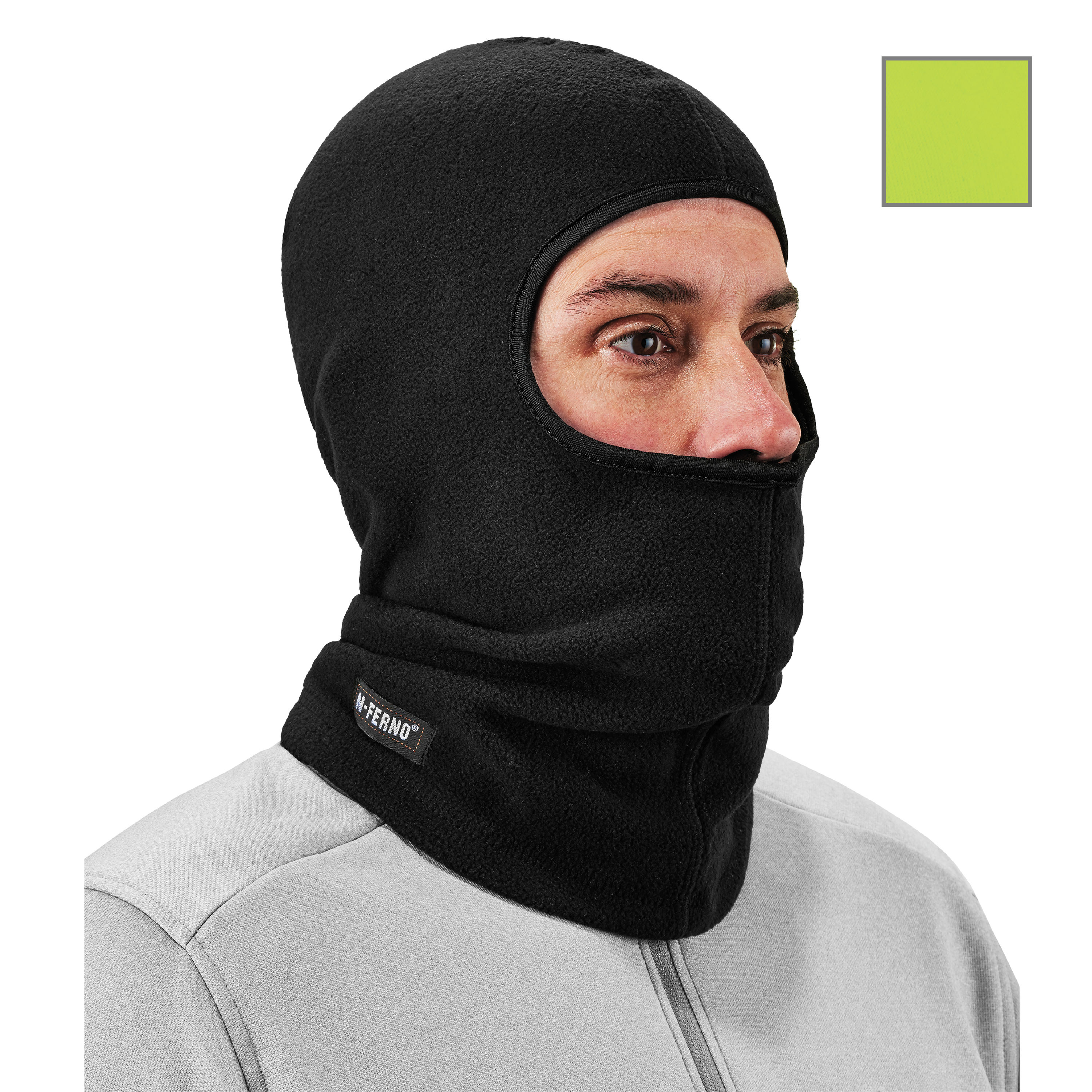 Balaclava negro sintético unisex para adulto N-Ferno 16821