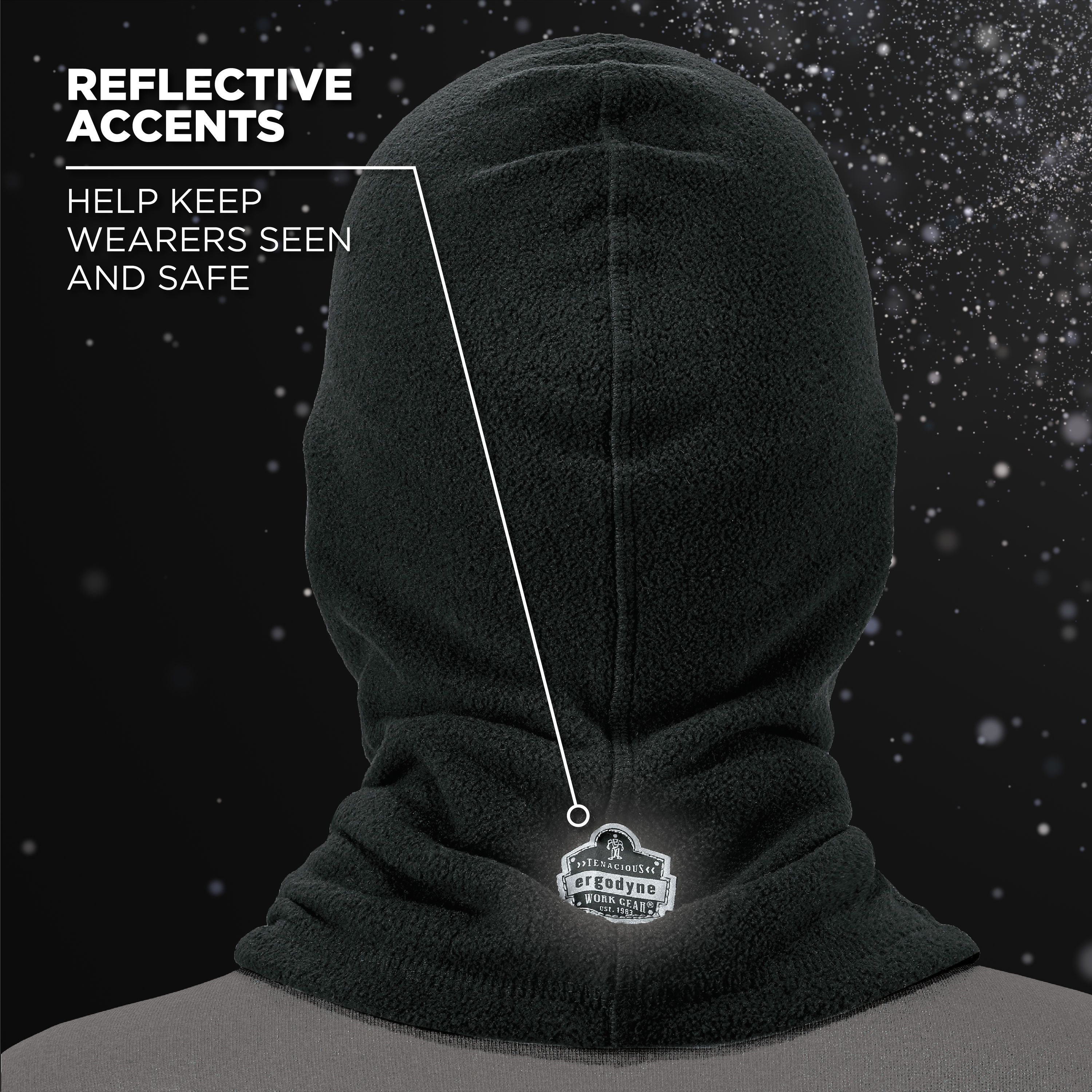 Balaclava negro sintético unisex para adulto N-Ferno 16821
