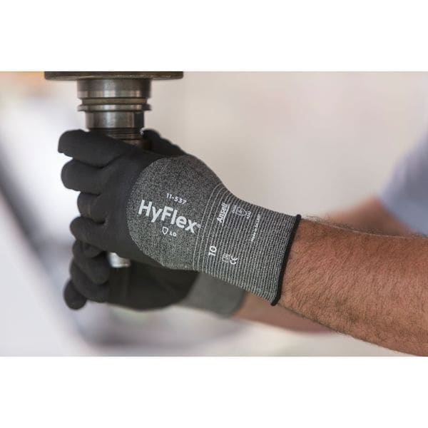 Guantes recubiertos resistentes a cortes Ansell, Nivel de corte A2, calibre 18, color gris, M (8) - 11-537.