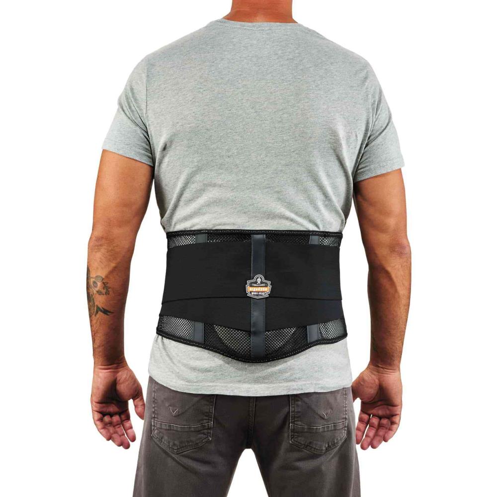 Faja para la espalda negra unisex para adultos con malla - Extra grande PROFLEX