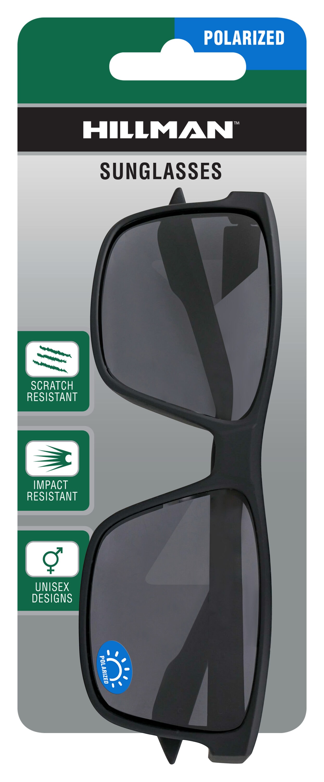Lentes de sol negros polarizados para hombre de Hillman 1HE86913
