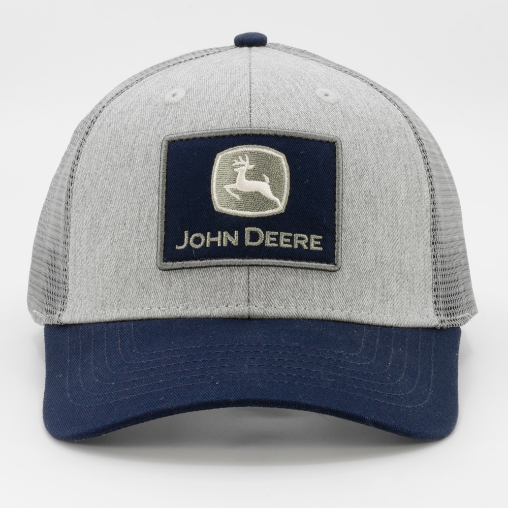 Gorra de béisbol de algodón para hombre en gris jaspeado/marino/carbón