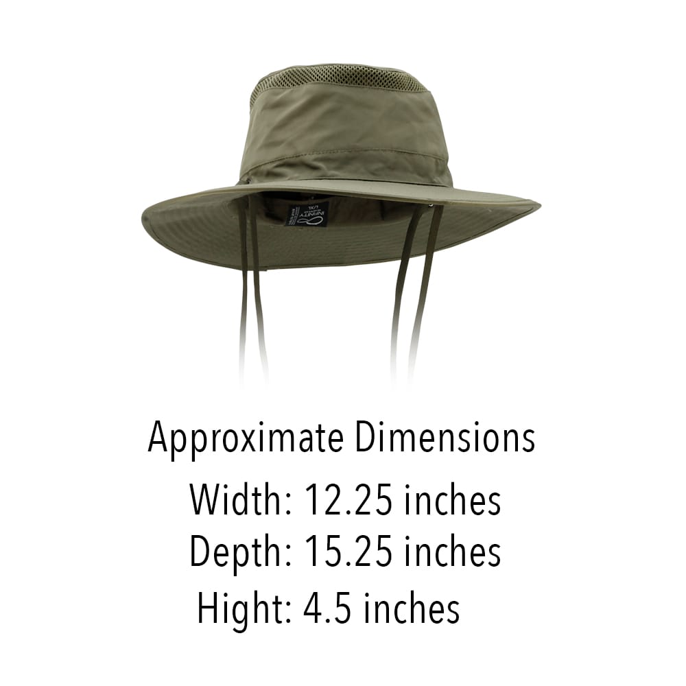 Sombrero ancho de poliéster en color verde para hombre - Talla Grande/Extra Grande MW21-110CRA2 L/XL