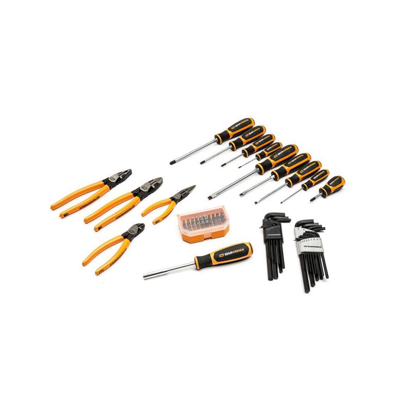 Set de herramientas GEARWRENCH de pinzas y desarmadores en charola de EVA (66 piezas) - 82998