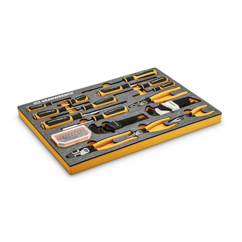 Set de herramientas GEARWRENCH de pinzas y desarmadores en charola de EVA (66 piezas) - 82998