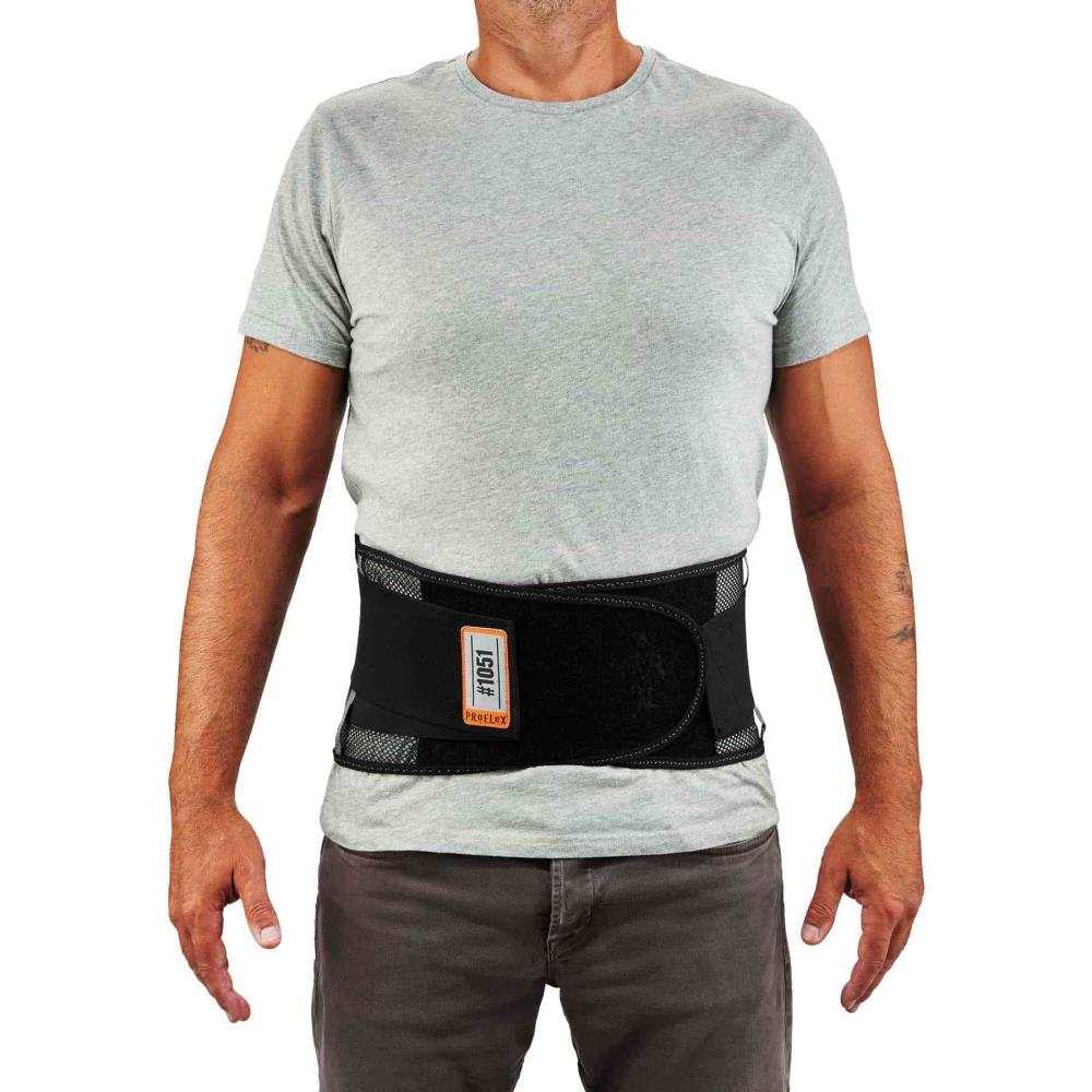 Faja de espalda negra para adultos unisex PROFLEX PROFLEX con malla - XX-grande 20187
