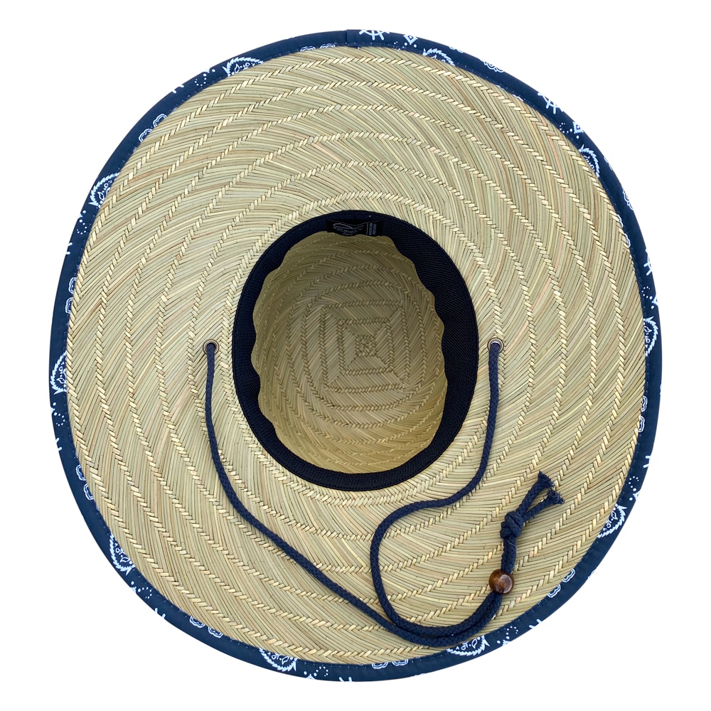 Sombrero de ala ancha de paja en tonos bronce/azul marino para mujer de Infinity Brands (LOW-280LMA)
