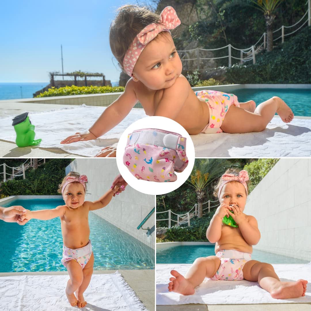 Academia de natación de FREDS SWIM para jóvenes unisex, talla única, color rosa. Bottoms de natación de microfibra 31111.