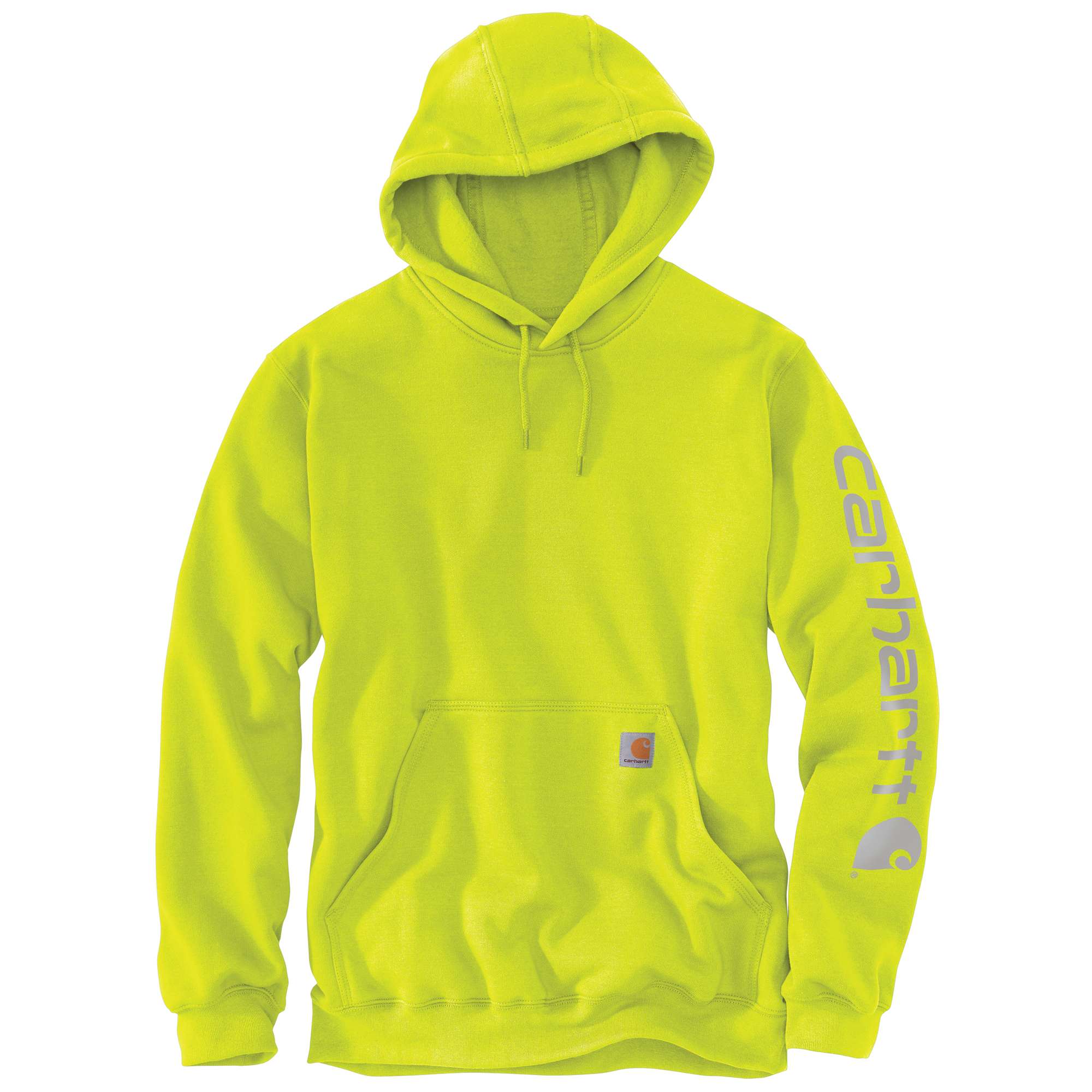 Sudadera de manga larga Carhartt para hombre en verde con tela polar (talla grande)