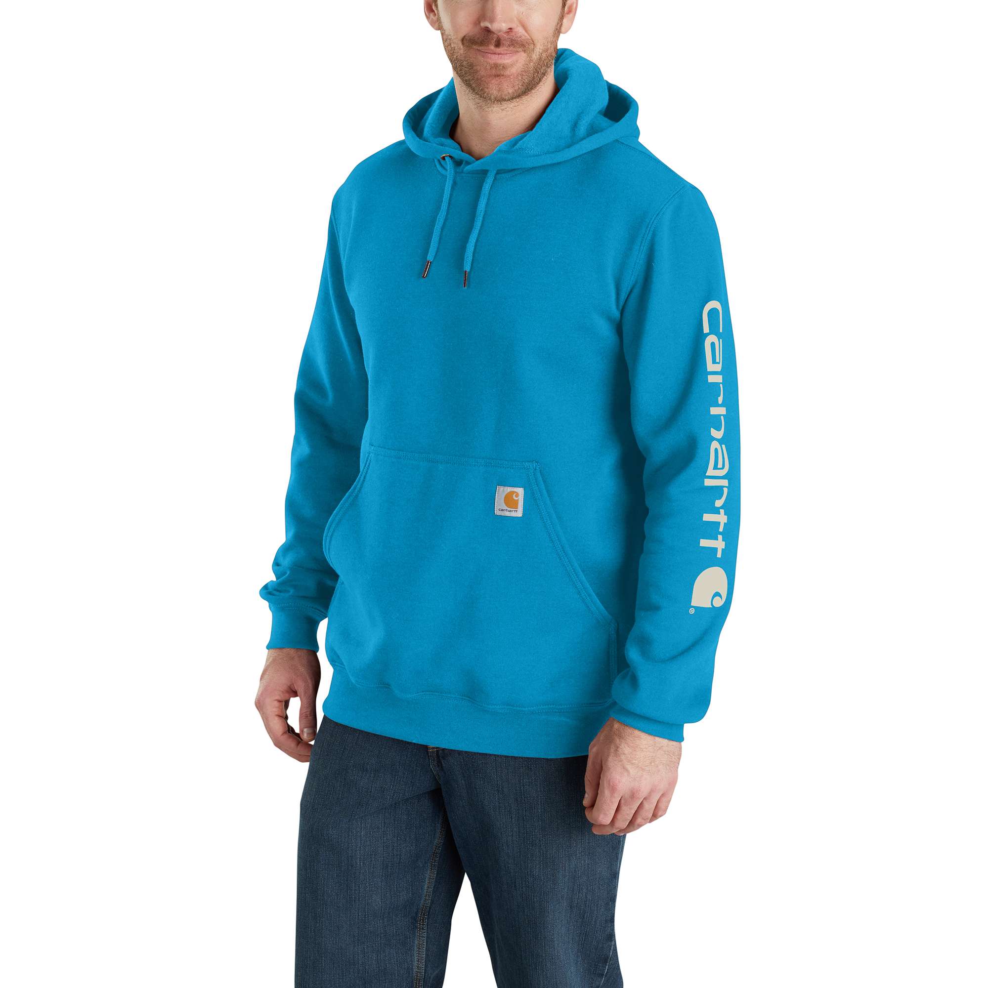 Sudadera azul de manga larga para hombre de Carhartt (Talla grande)