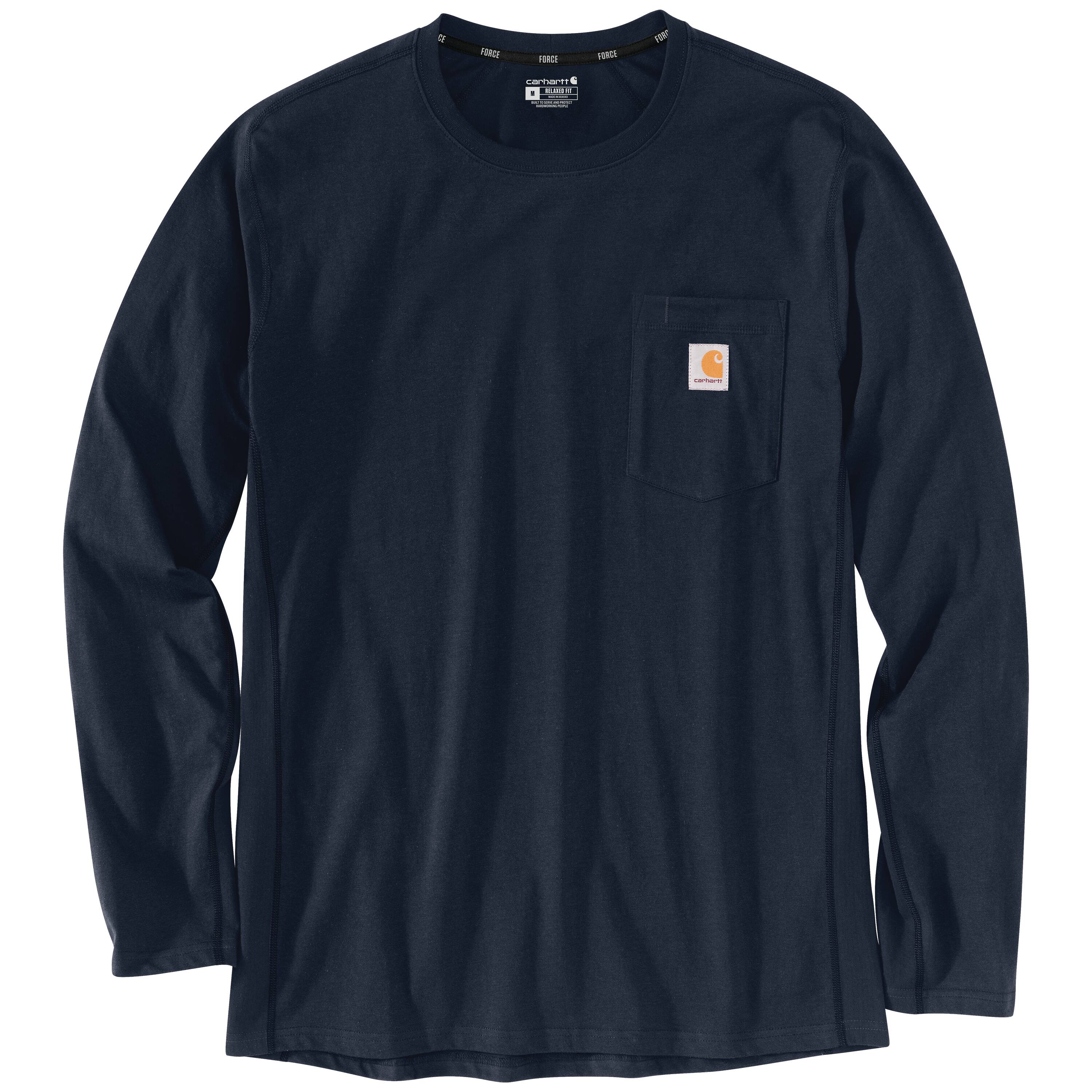 Playera de manga larga en jersey azul para hombre de Carhartt (Talla Grande)
