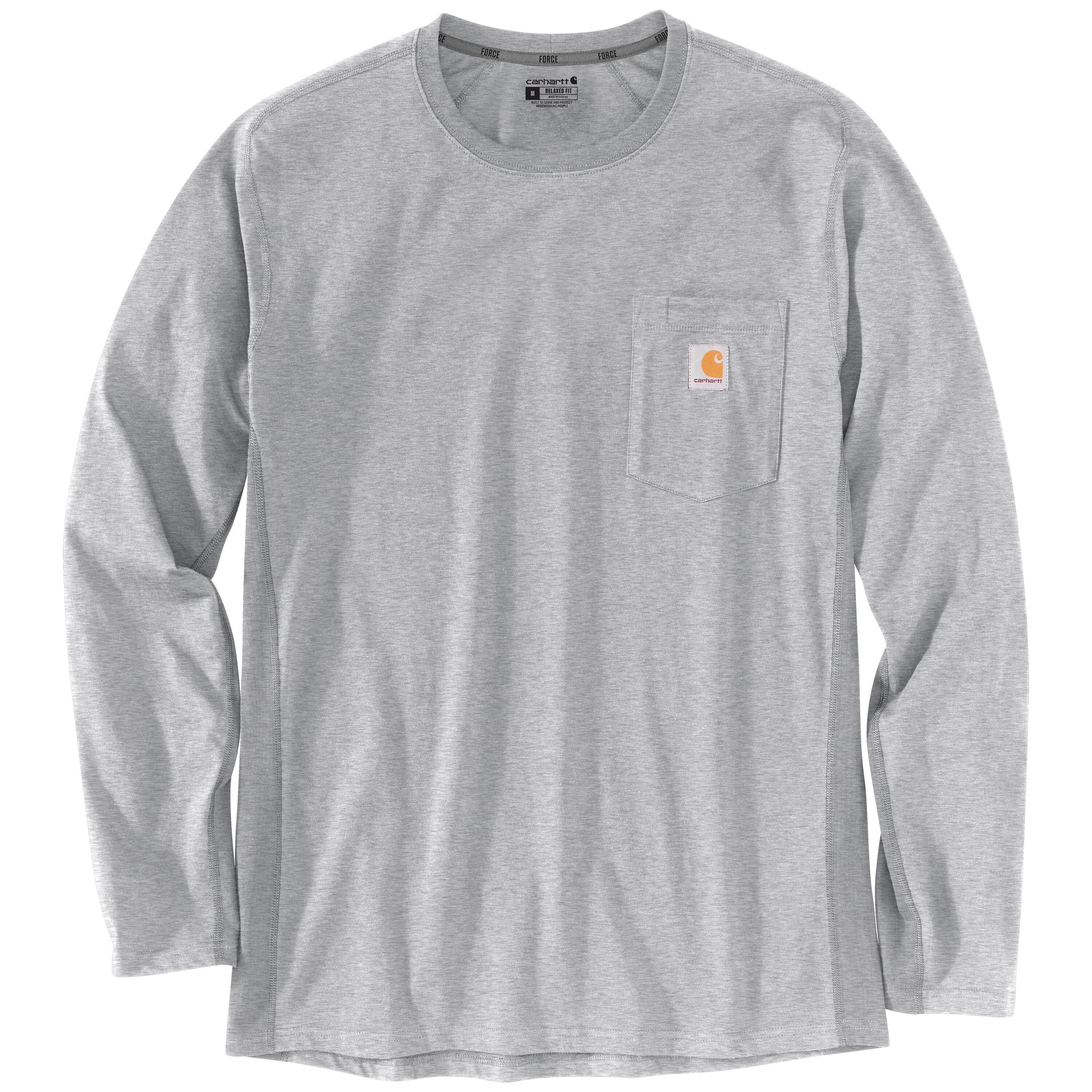 Playera de manga larga gris de jersey para hombre de Carhartt (Grande)
