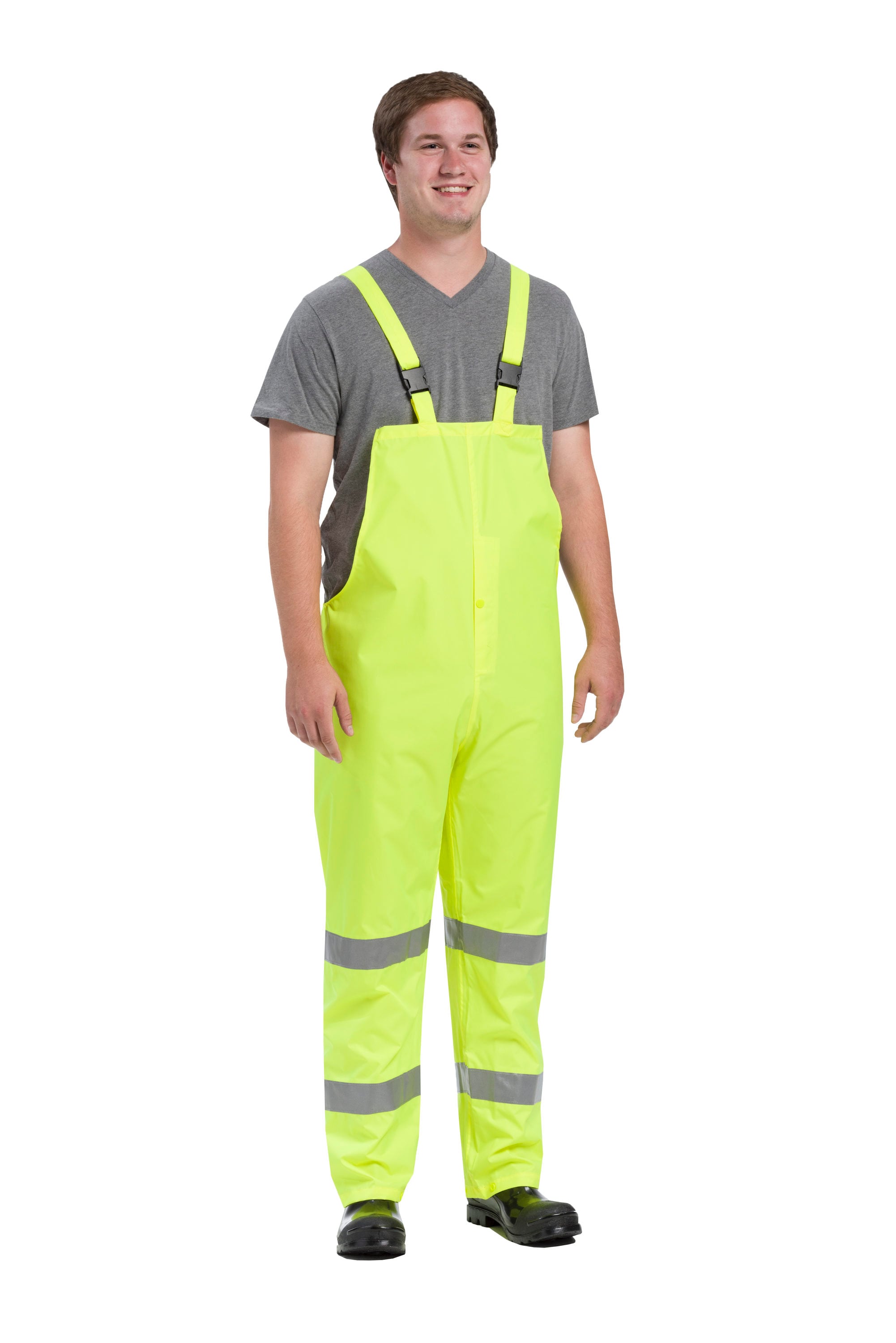 Conjunto impermeable amarillo de 3 piezas para hombre talla grande de seguridad SW44033-L