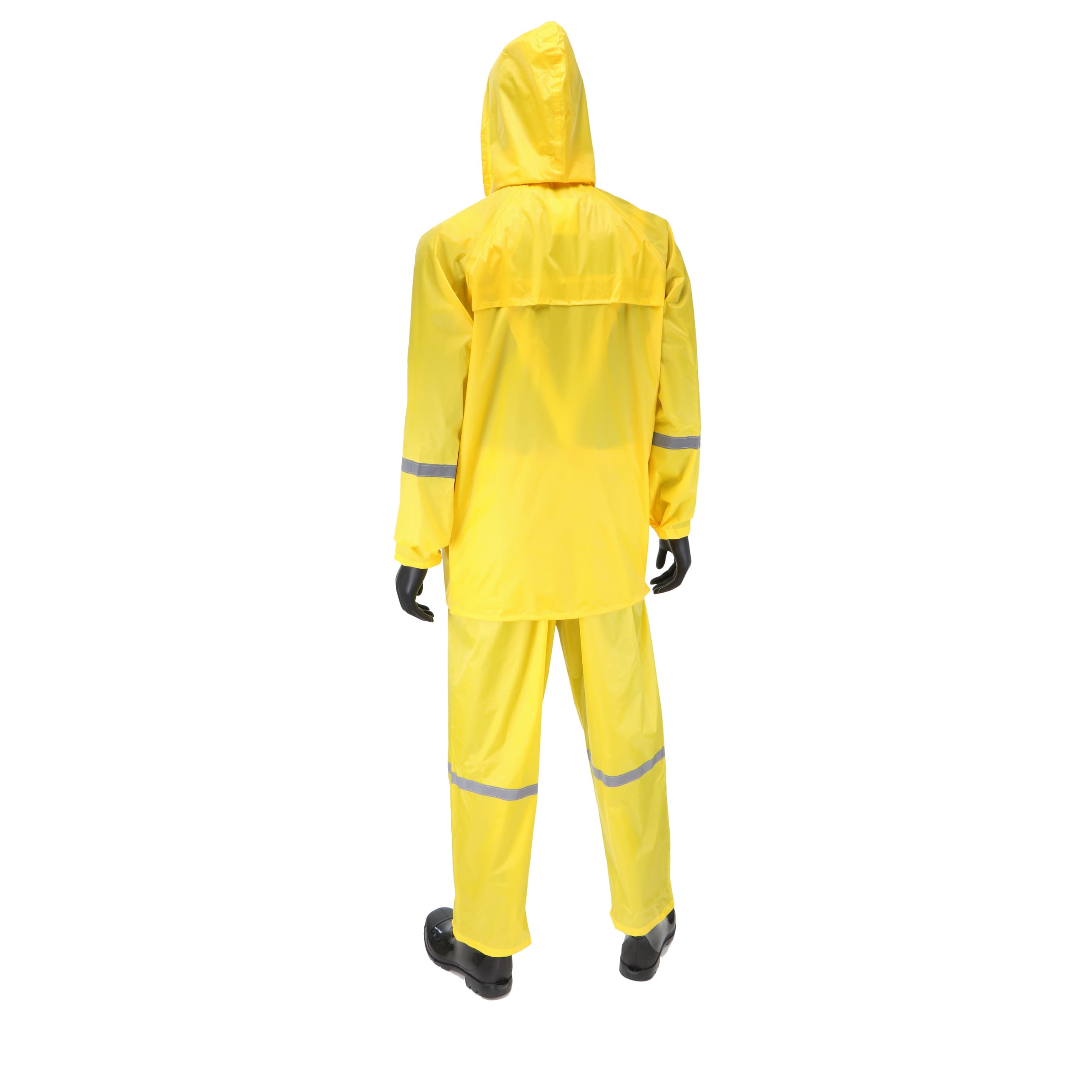 Conjunto para lluvia amarillo de 3 piezas para hombre talla grande