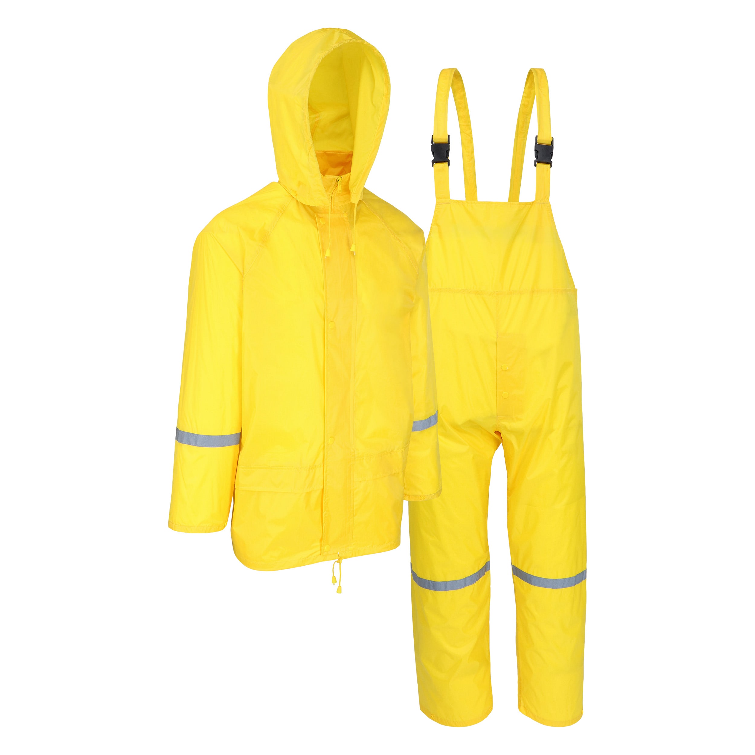 Conjunto para lluvia amarillo de 3 piezas para hombre talla grande