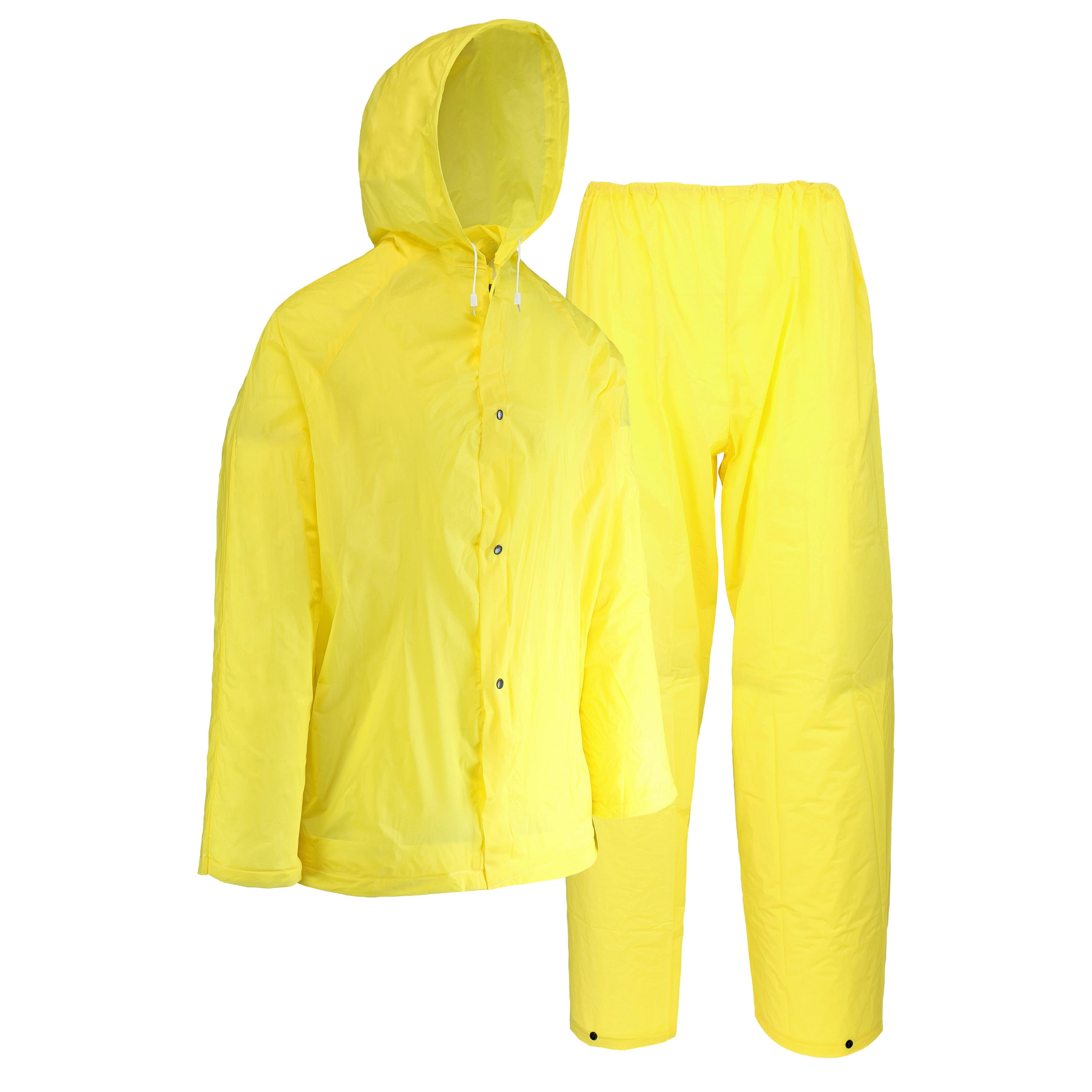 Conjunto de Impermeable Amarillo Talla Extra Grande para Hombre de 2 Piezas de Seguridad SW44110-XL