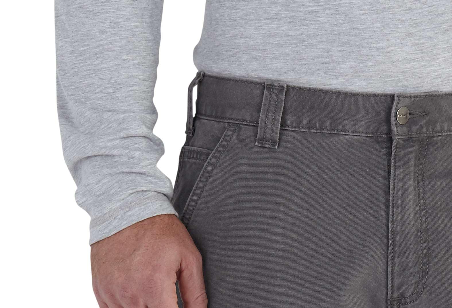 Pantalones de Trabajo de Lona Gris para Hombre de Carhartt con Corte Relajado (34 x 32) 102291-039W34L32