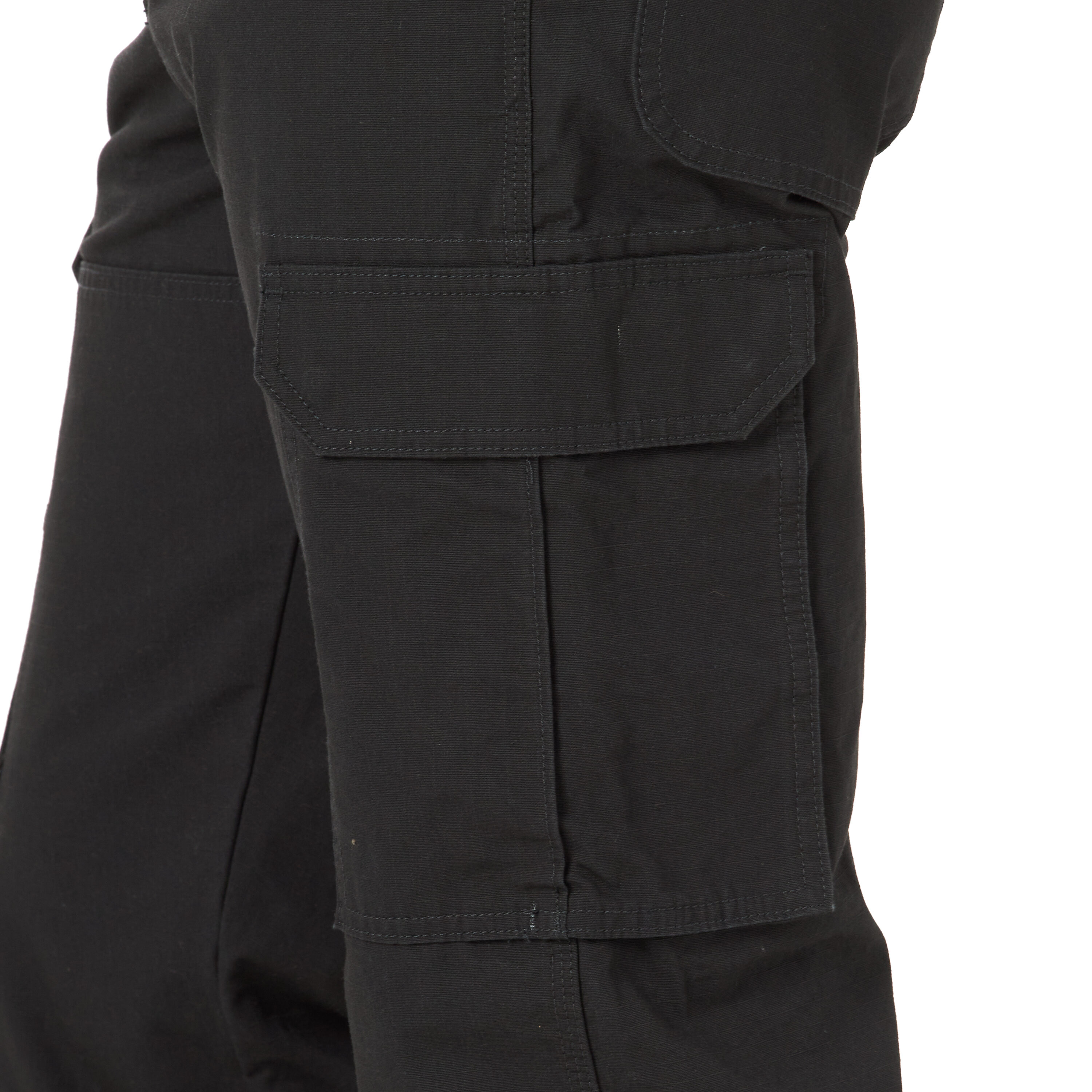 Pantalones de trabajo negros de algodón texturizado para hombre Wrangler de ajuste holgado (34 x 30)