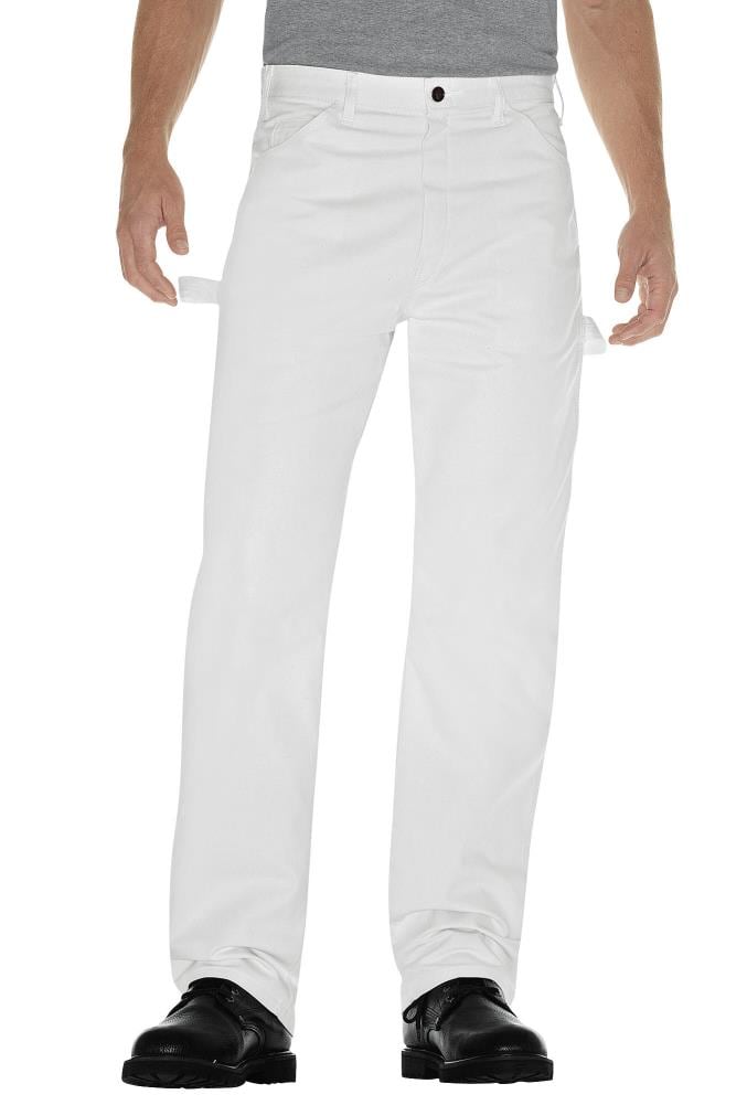 Pantalones de Trabajo de Lienzo Blanco para Pintores de Hombres Dickies (32 x 32) 1953WH3232