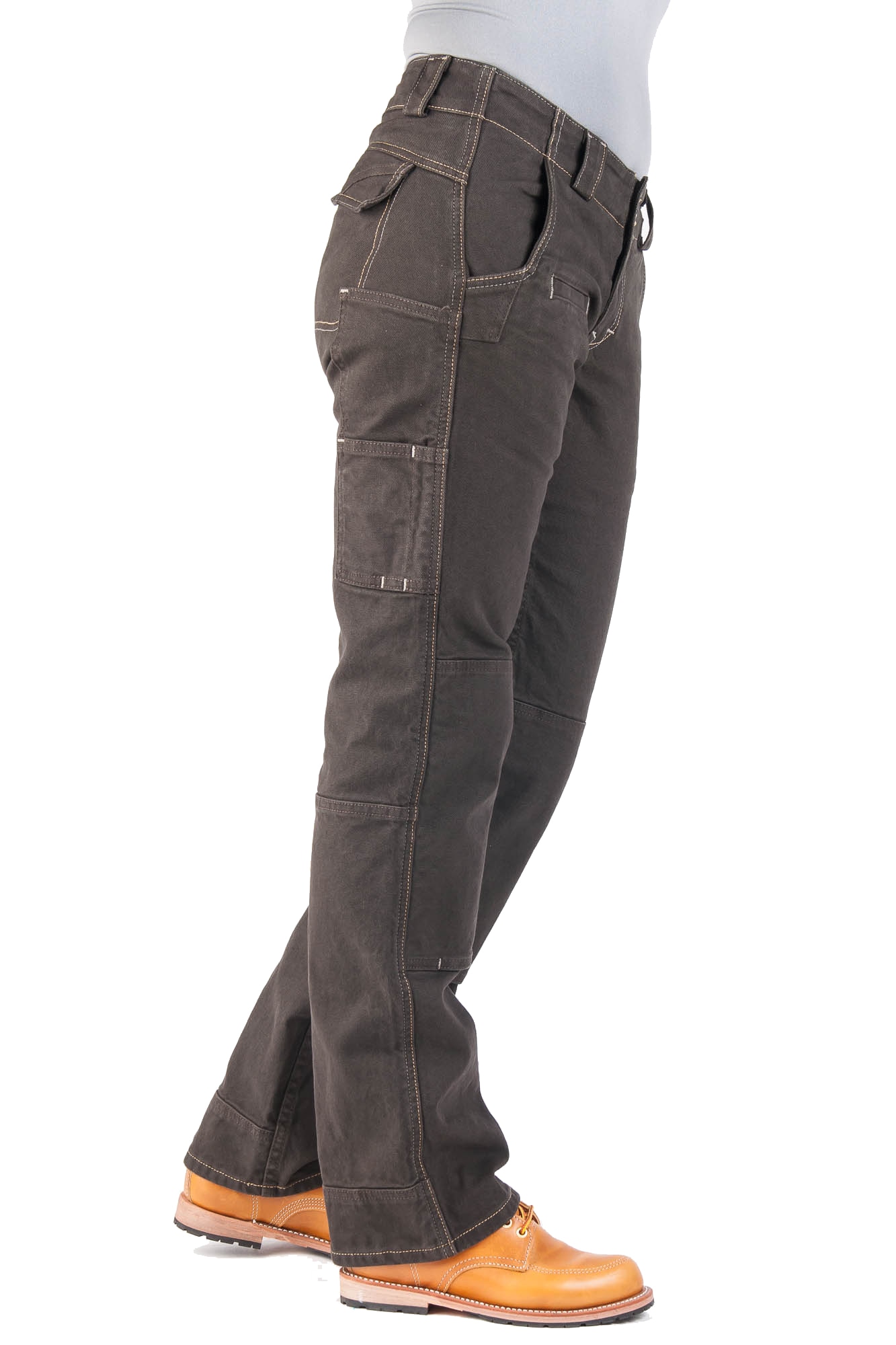 Pantalones de trabajo de lona color marrón oscuro para mujer de Dovetail Workwear (12 x 32)