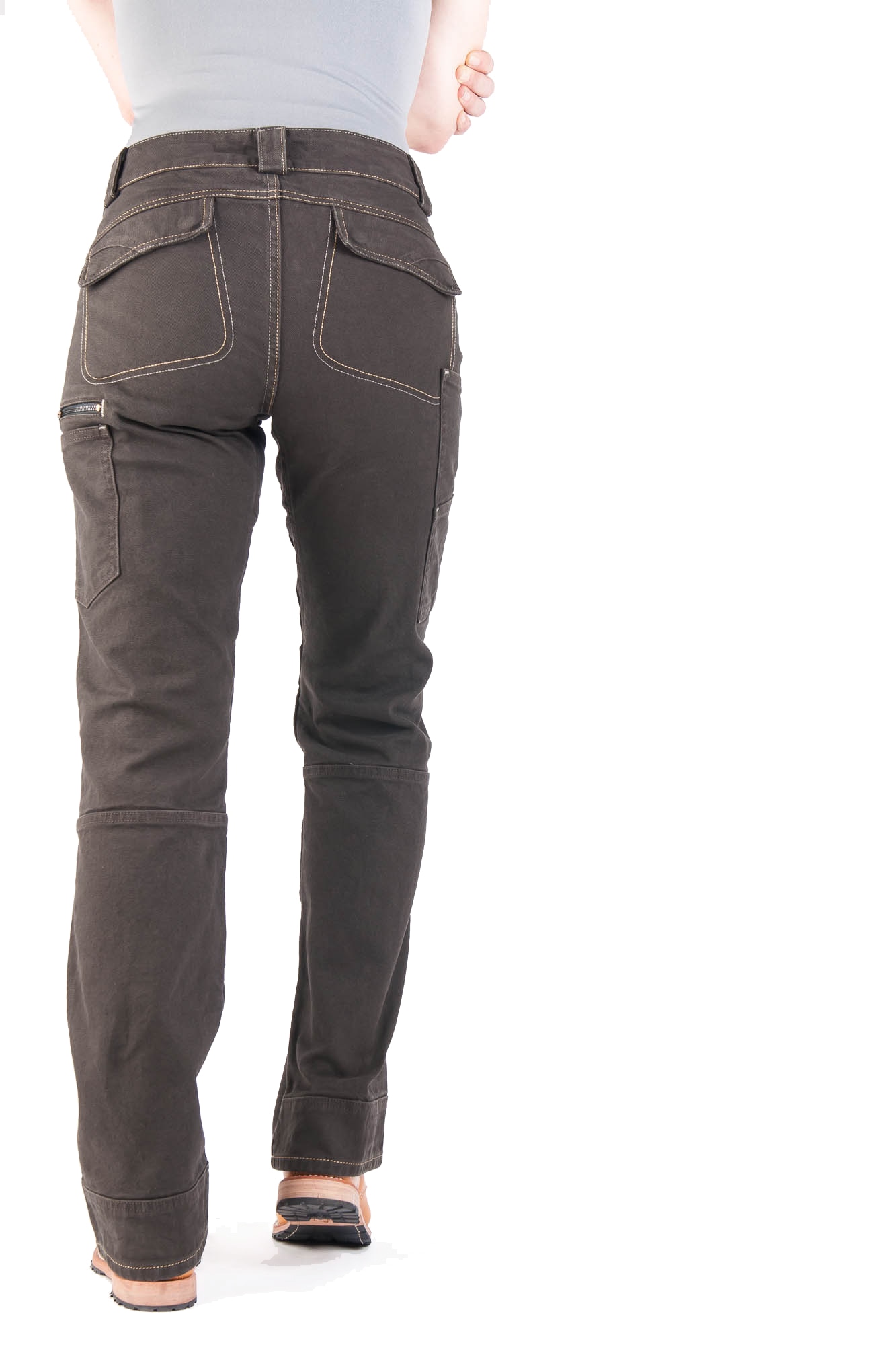 Pantalones de trabajo de lona color marrón oscuro para mujer de Dovetail Workwear (12 x 32)