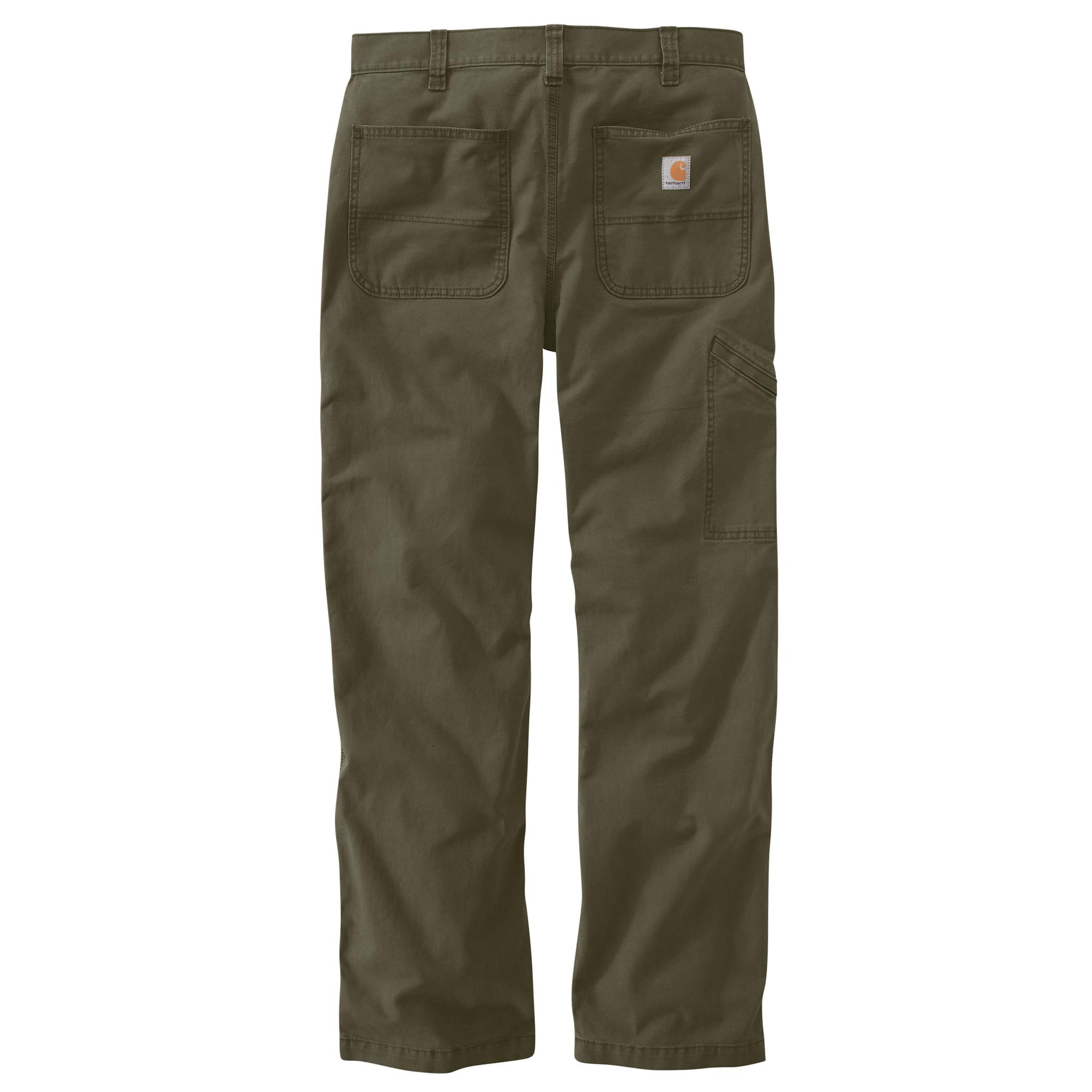 Pantalones de trabajo de lienzo color musgo para hombre Carhartt de corte holgado (32 x 30) 102291-MOSW32L30