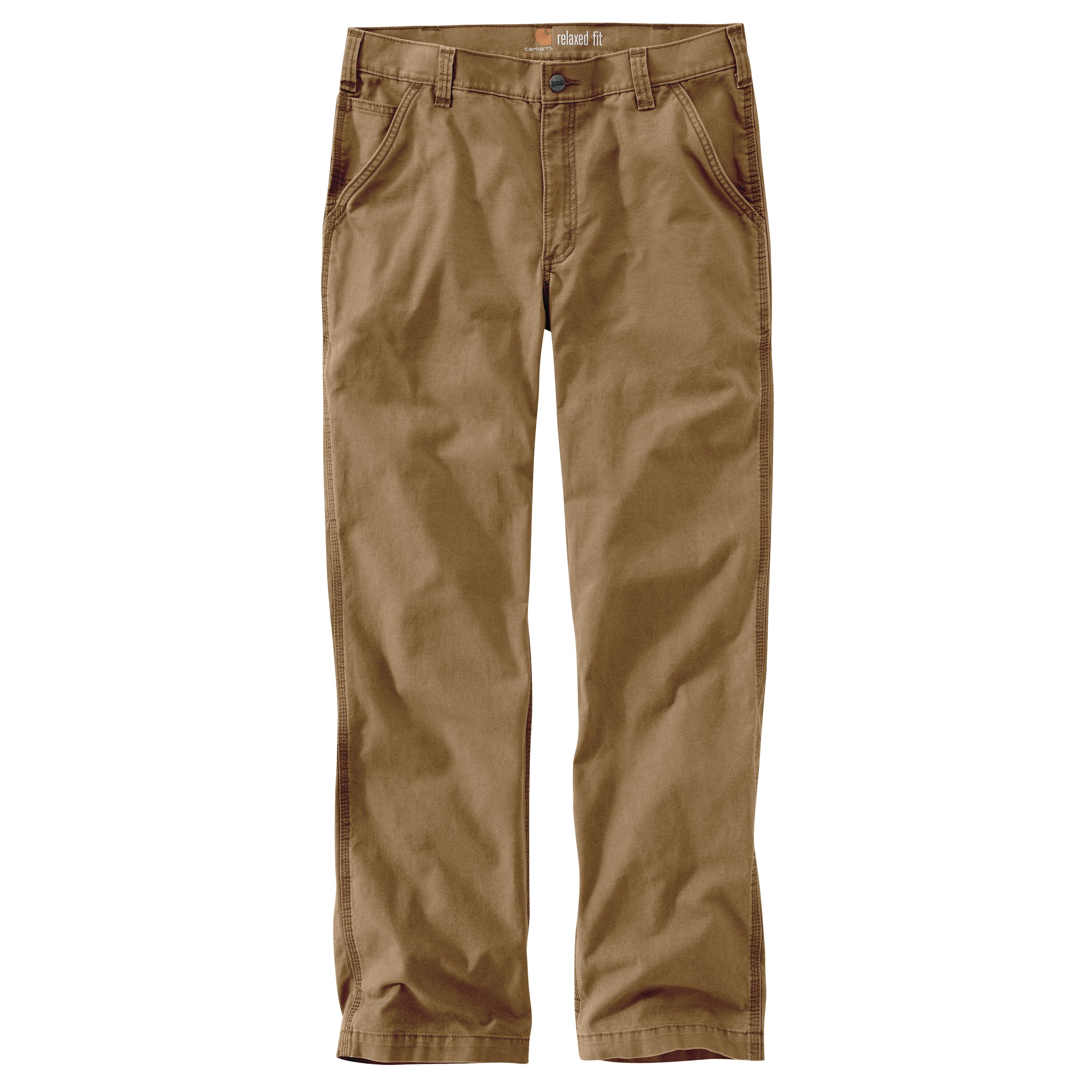Pantalones de trabajo de lona color caqui oscuro para hombre, corte relajado de Carhartt (34 x 36) 102291-253W34L36